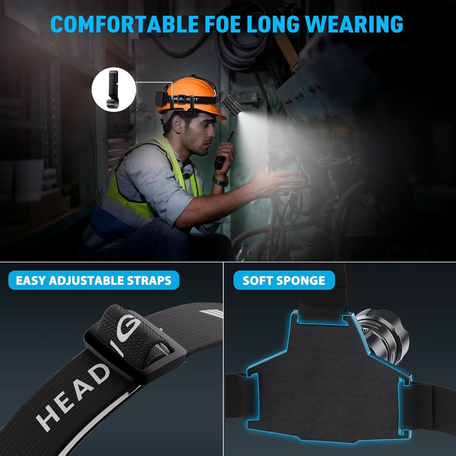 Linterna Frontal LED Recargable Sinvimes P70-K 95H IPX7