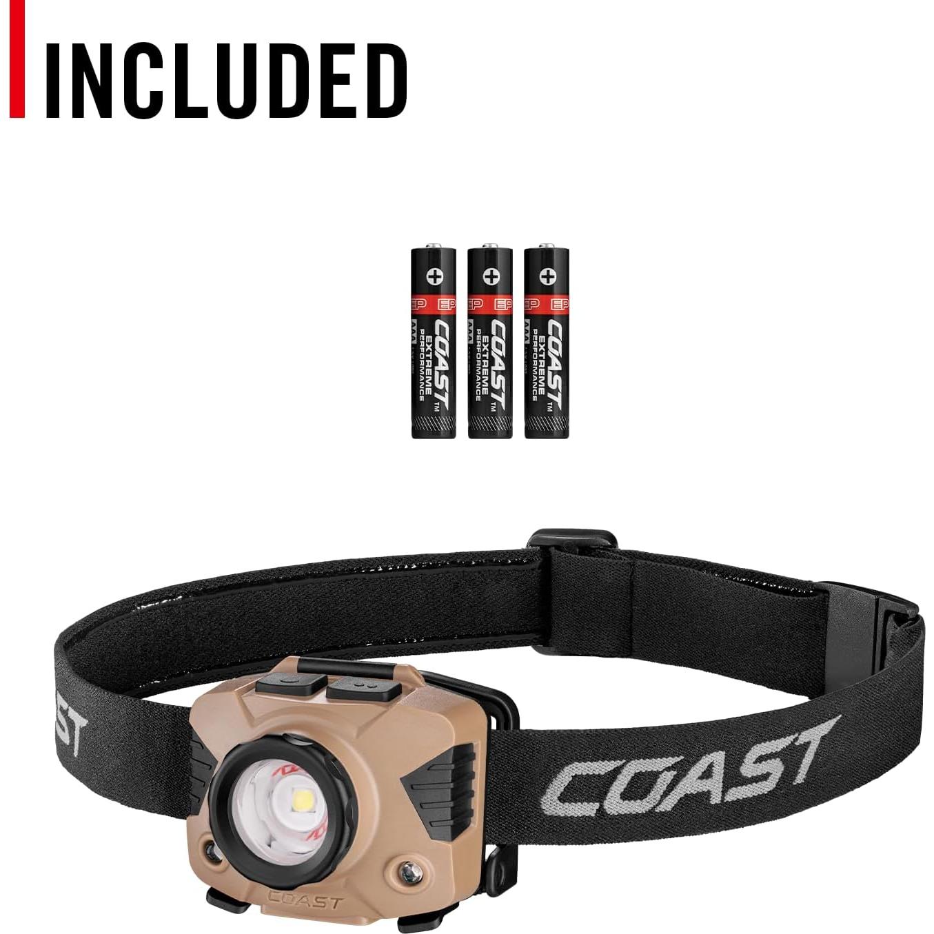 Linterna Frontal LED Coast FLX7 700 Lúmenes 3 Modos AAA