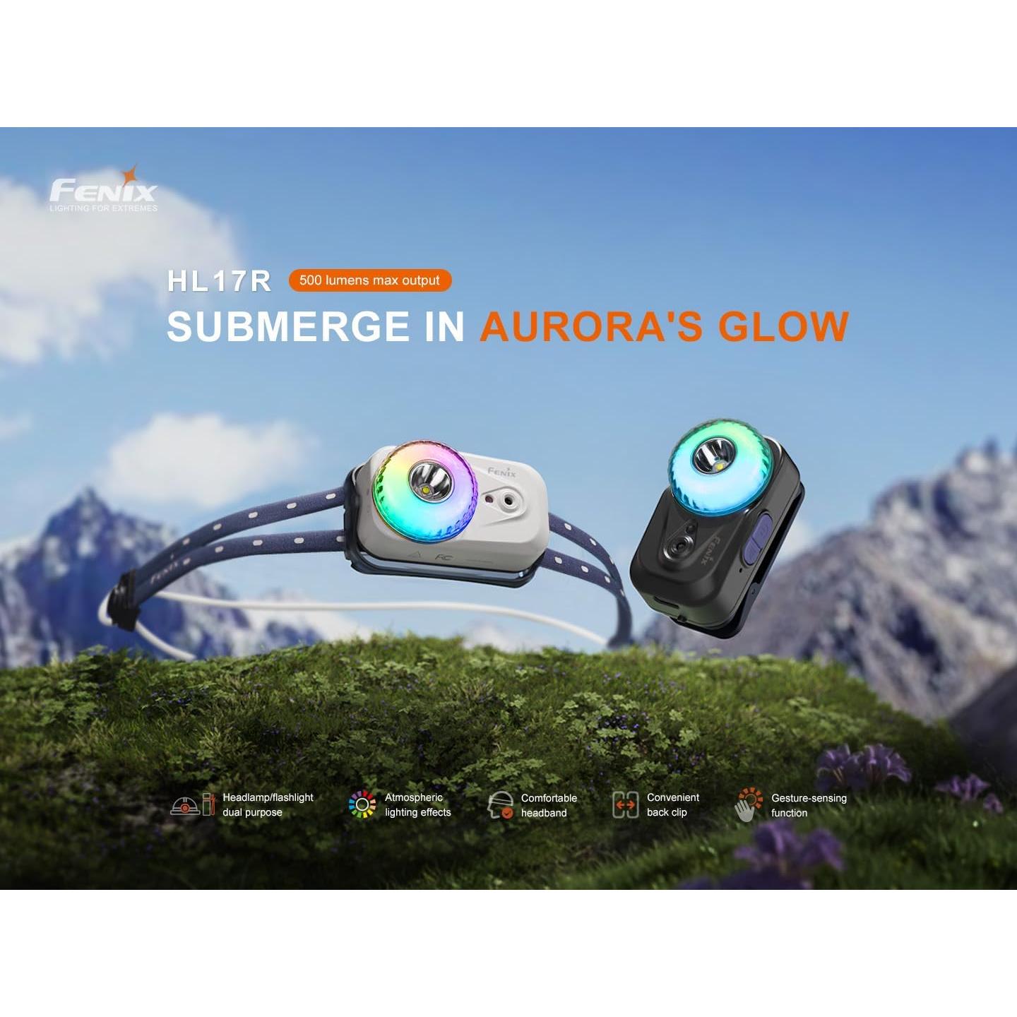 Linterna Frontal Fenix HL17R 500 Lúmenes Recargable USB-C