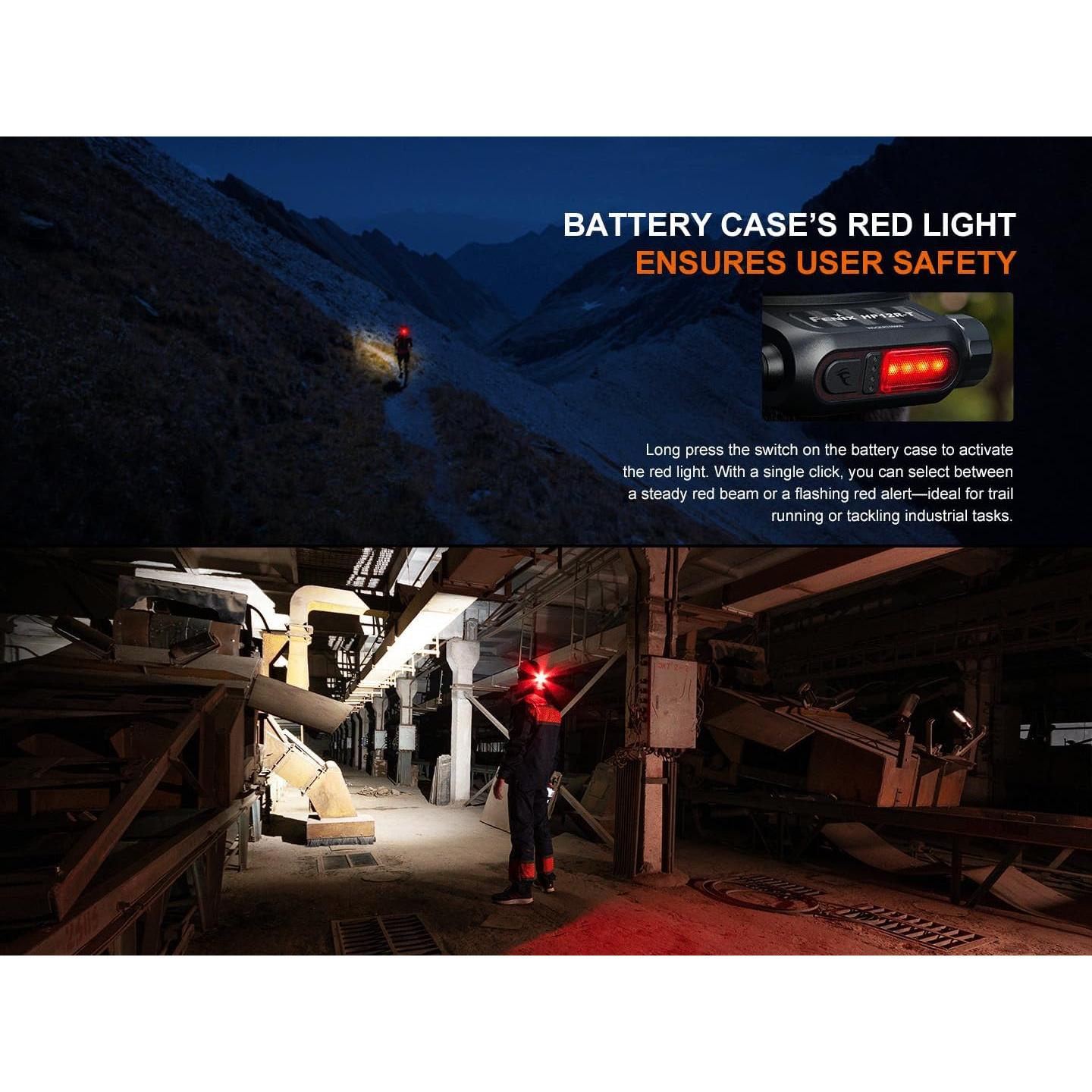 Linterna Frontal Fenix HP12R-T 1300 Lúmenes Recargable Negro