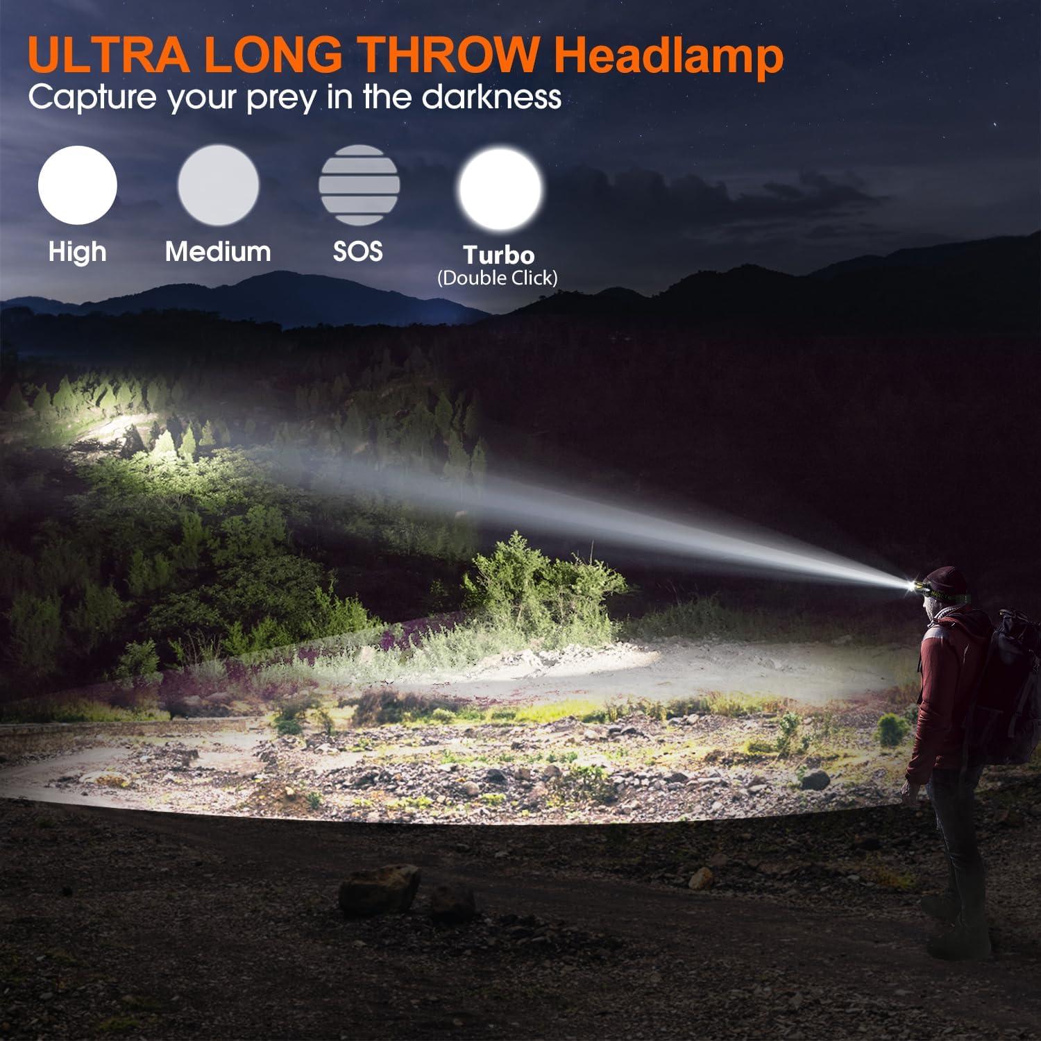 Linterna Frontal Recargable MAXME100 Explorer H6 9000mAh IP68