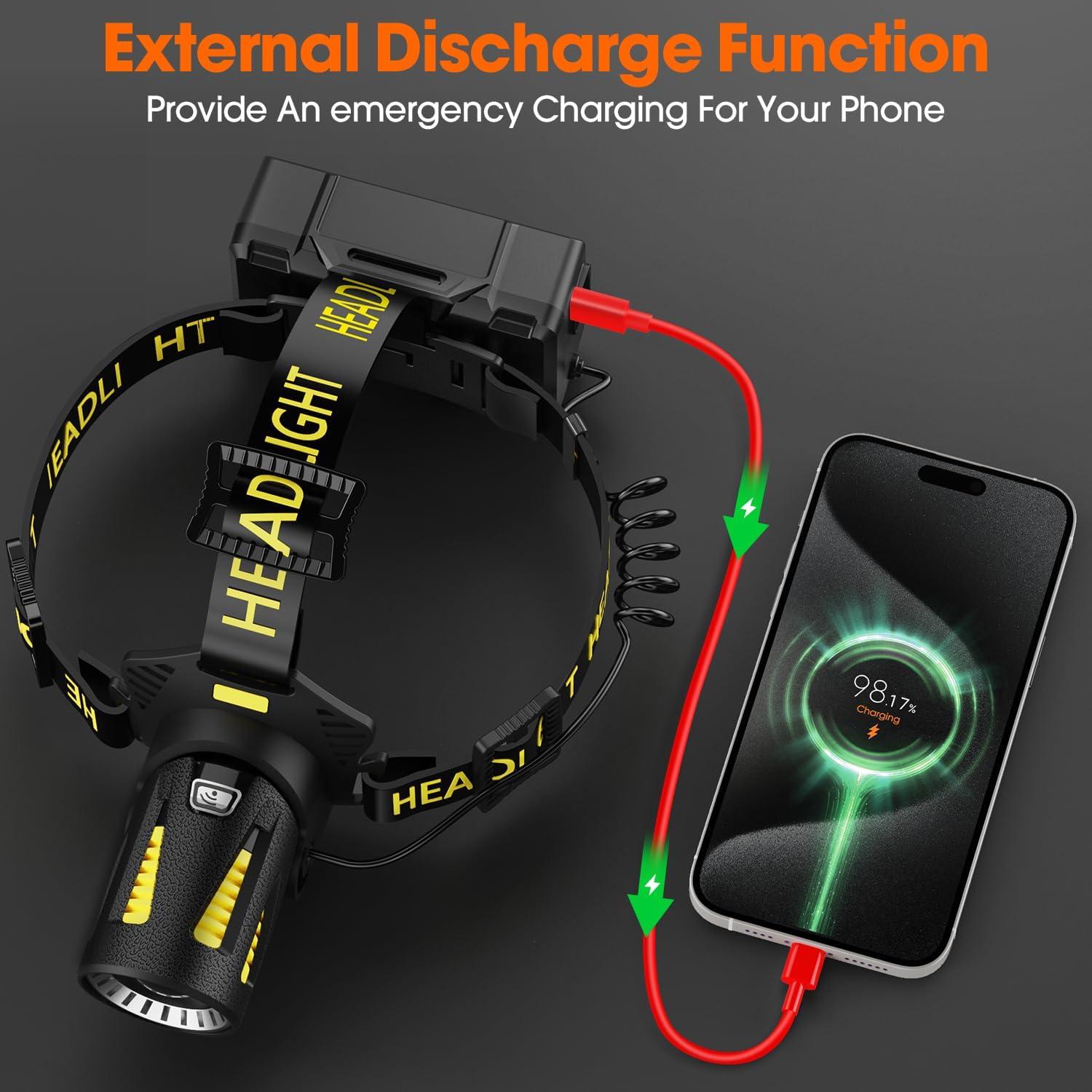 Linterna Frontal Recargable MAXME100 Explorer H6 9000mAh IP68