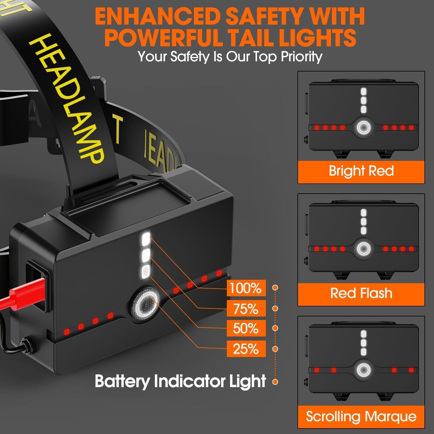 Linterna Frontal Recargable MAXME100 Explorer H6 9000mAh IP68
