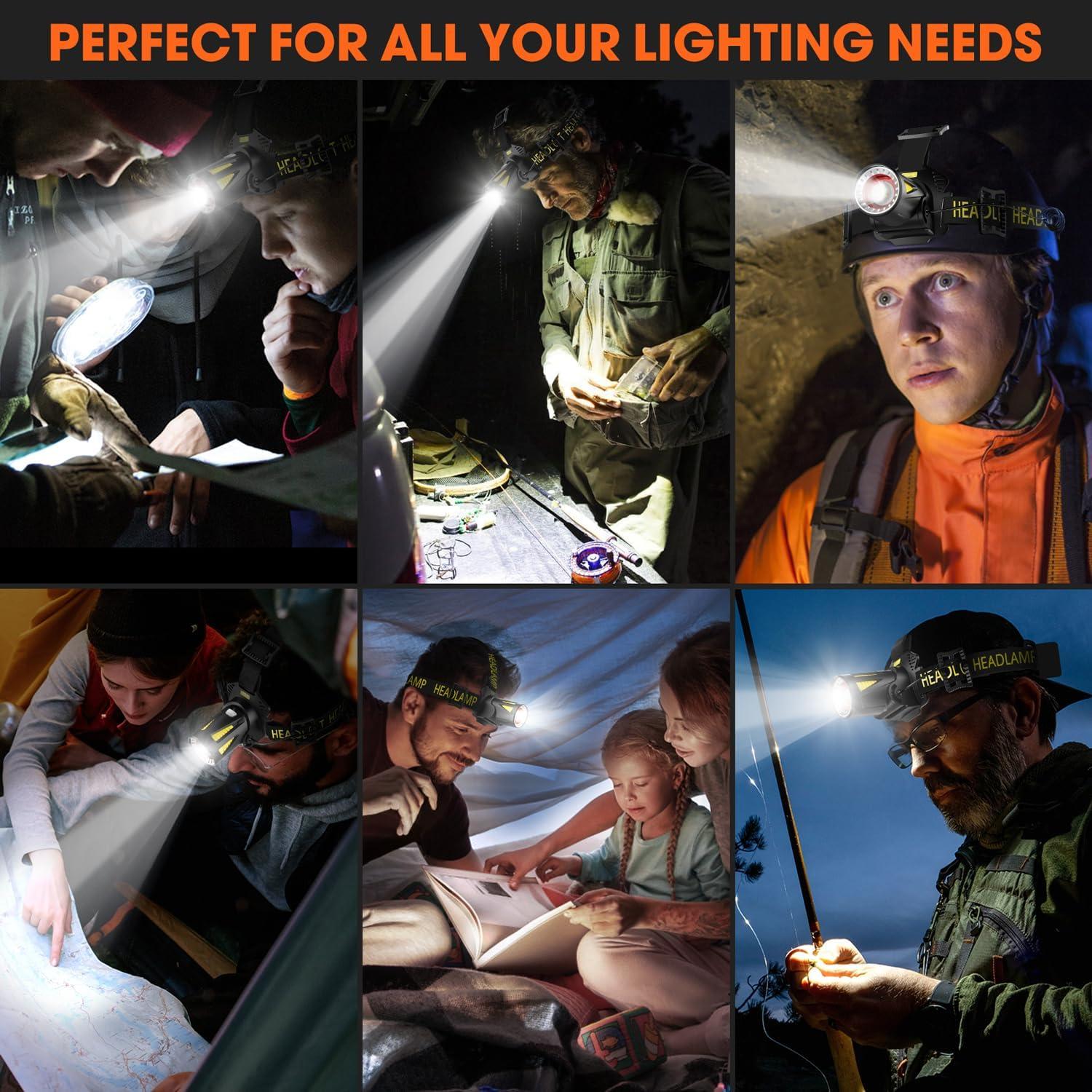 Linterna Frontal Recargable MAXME100 Explorer H6 9000mAh IP68