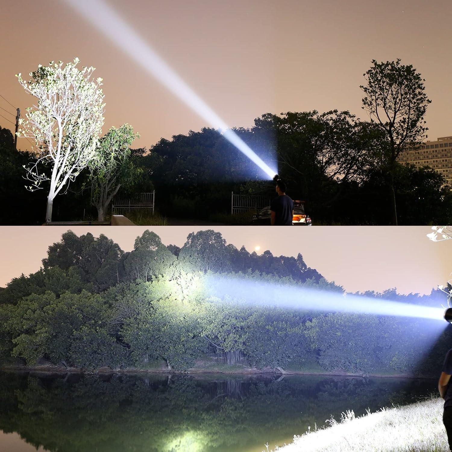 Linterna Frontal Recargable Amkulop X4-B LED 500m Alcance