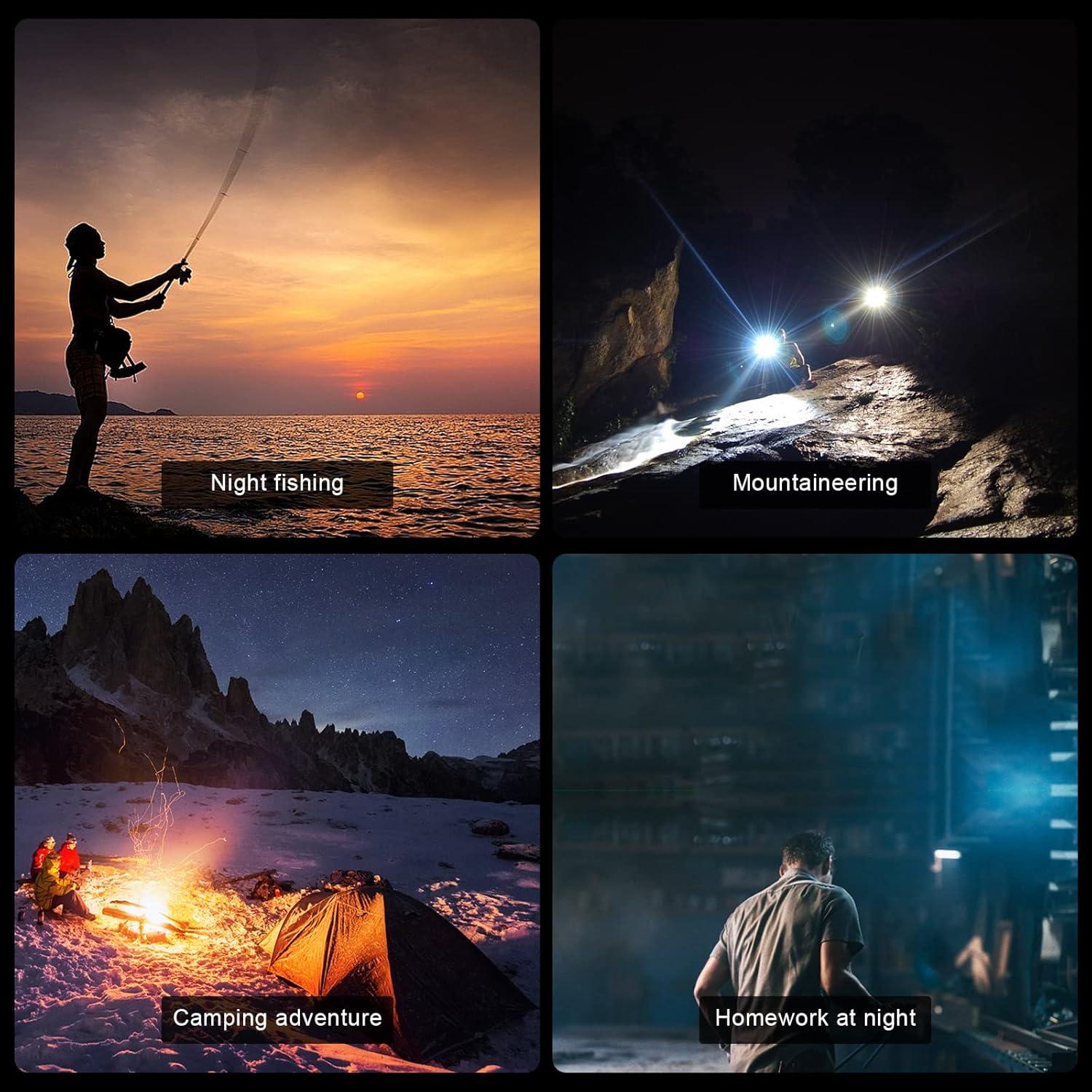 Linterna Frontal Recargable Amkulop X4-B LED 500m Alcance