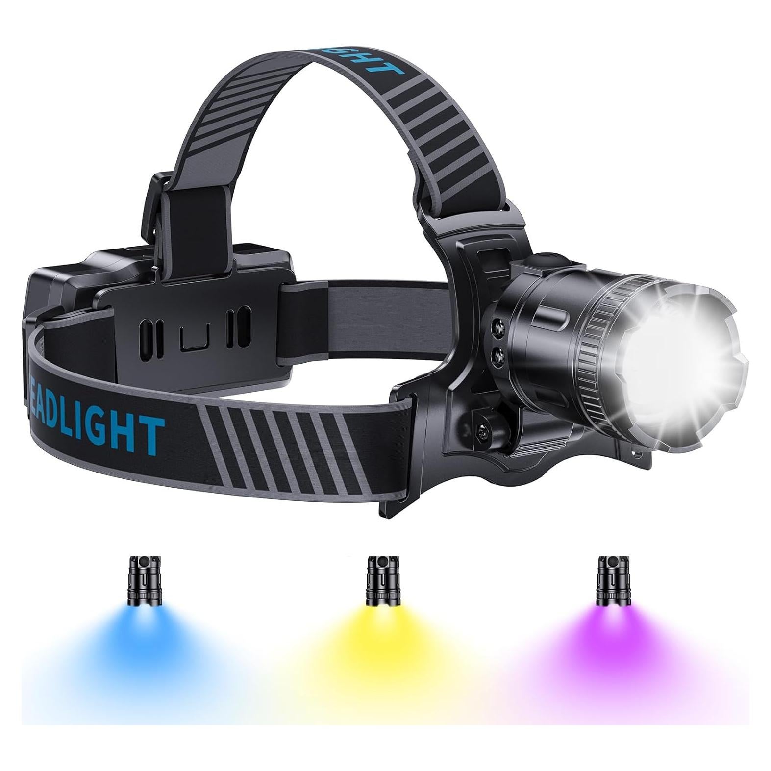 Linterna Frontal Recargable YNYS 990000 Lúmenes 4 Colores