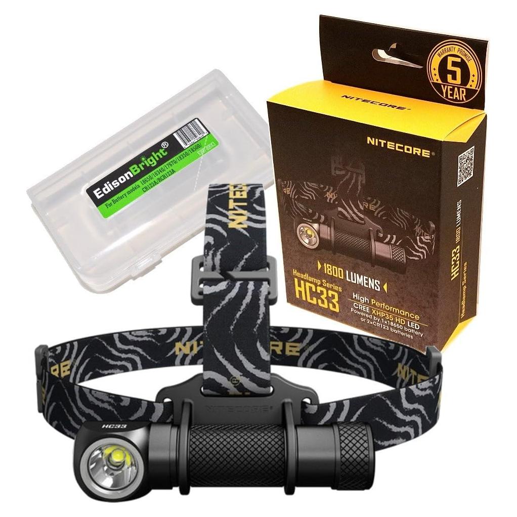 Linterna Frontal Nitecore HC33 1800 Lúmenes CREE XHP35 IP68