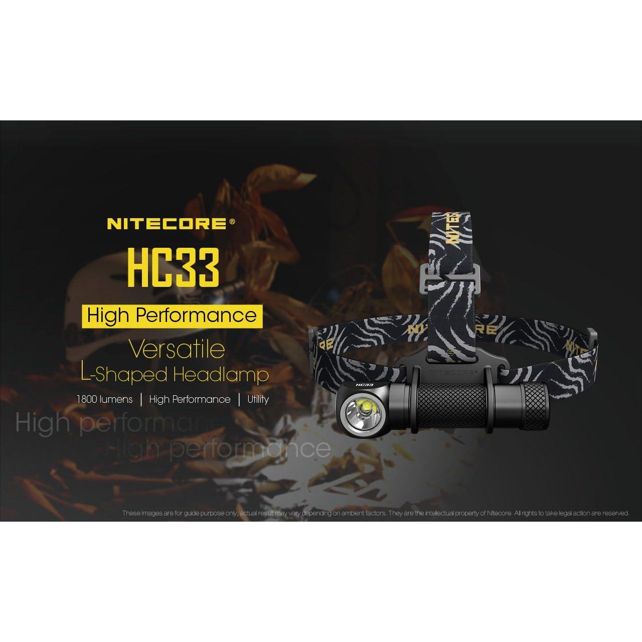 Linterna Frontal Nitecore HC33 1800 Lúmenes CREE XHP35 IP68