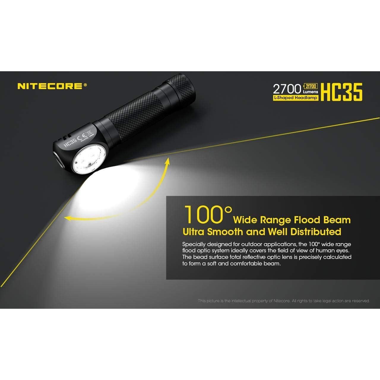 Linterna Frontal LED Nitecore HC35 2700Lm Recargable USB