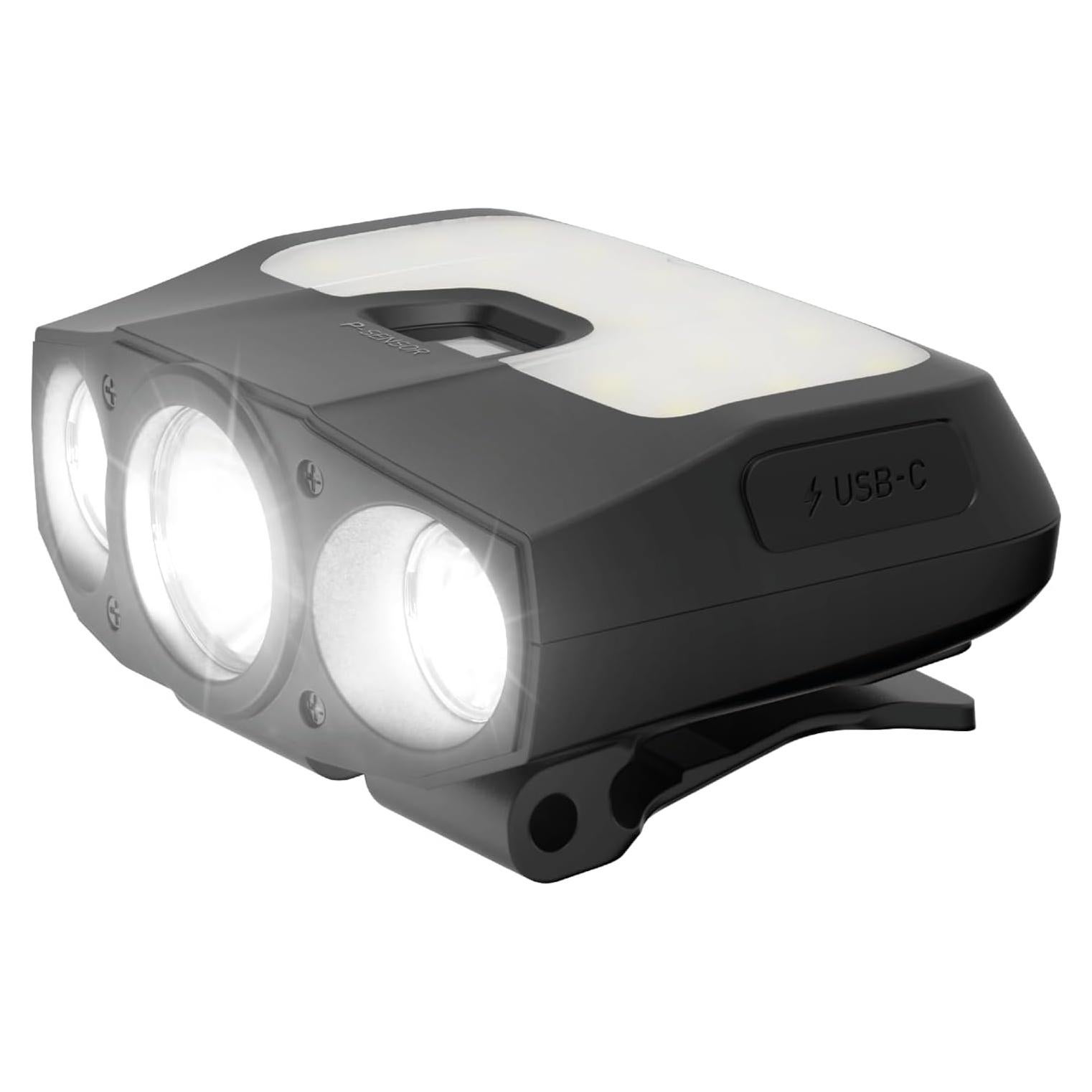 Linterna LED recargable Claymore Capon 200H negra, 1000 lúmenes