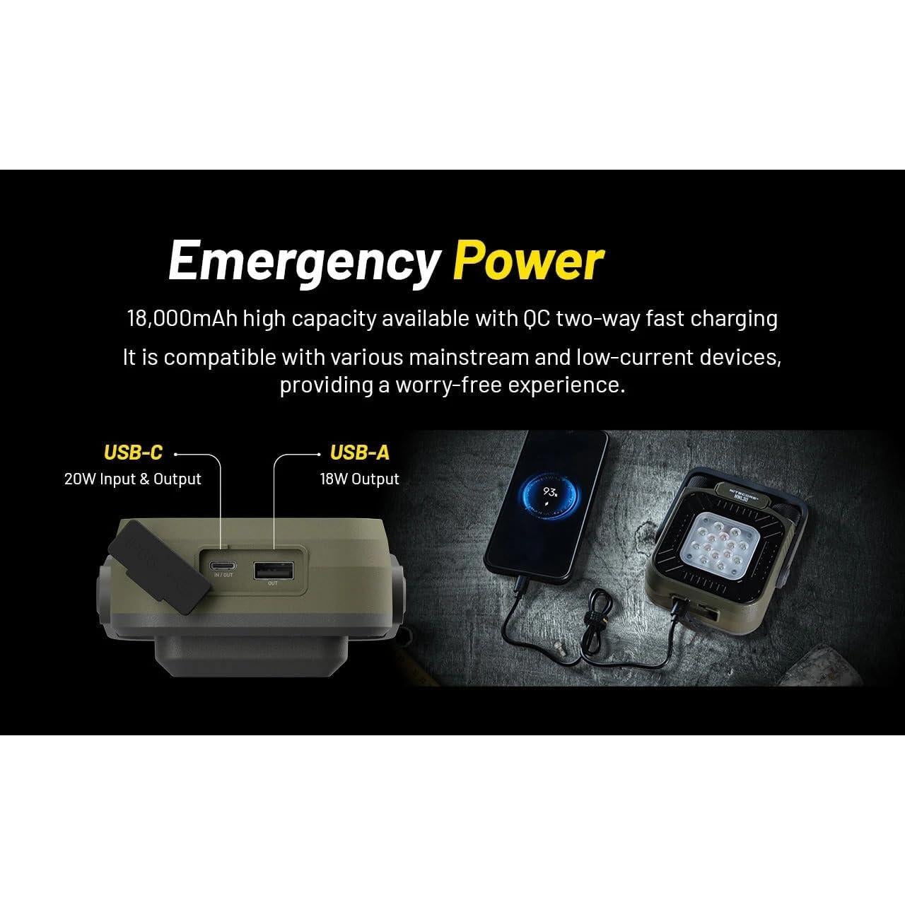 Linterna Recargable Nitecore NWL30 3000 Lúmenes USB-C