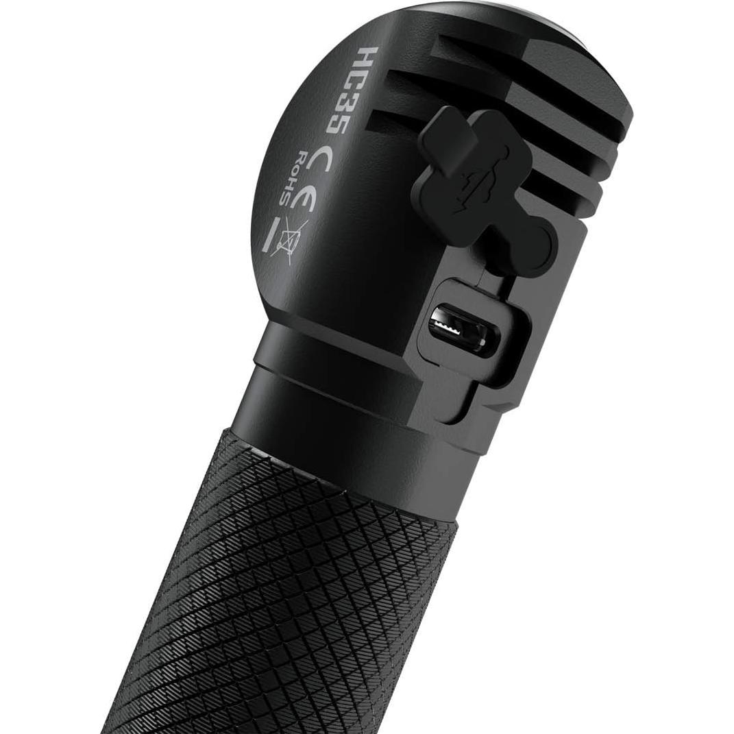 Linterna Frontal LED Nitecore HC35 - 2700 Lúmenes - Batería y Cable USB