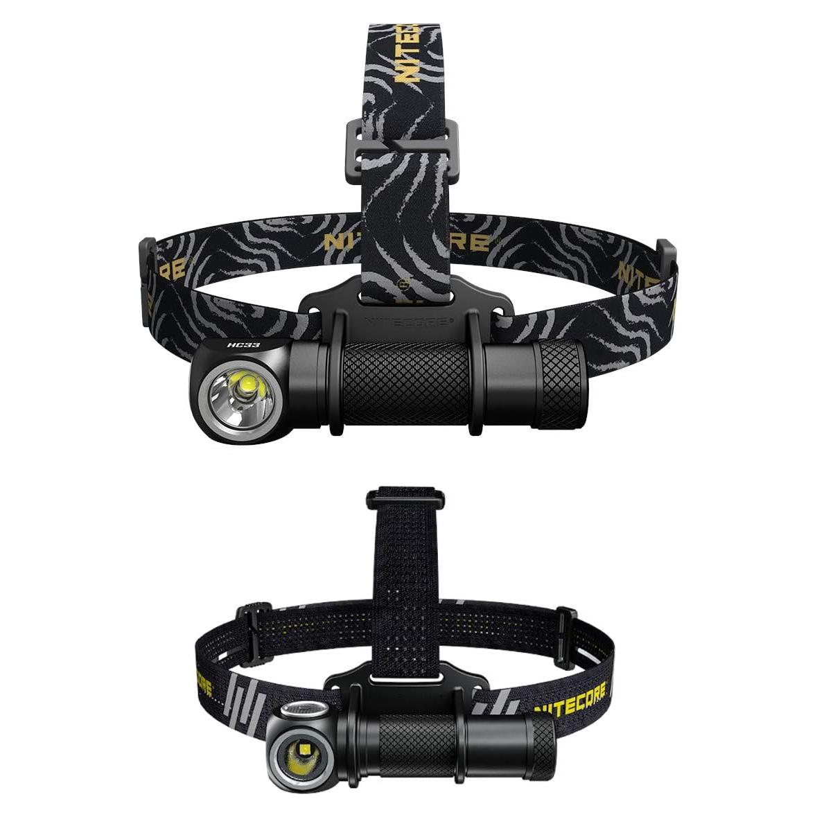 Paquete de Linternas Frontales Nitecore HC33 y UT32 - 1800 y 1100 Lúmenes