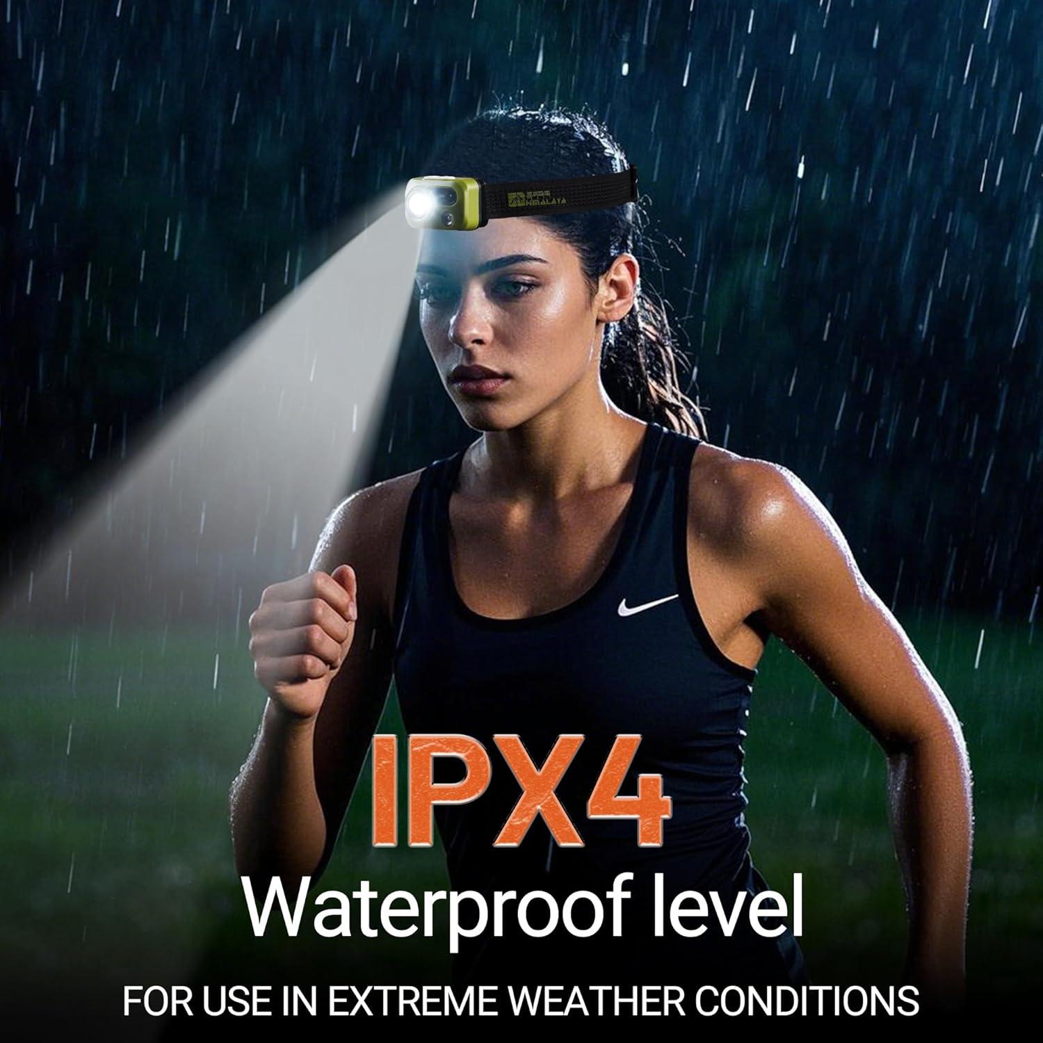 Linterna Frontal LED Himalaya Verde IPX64 300 Lúmenes