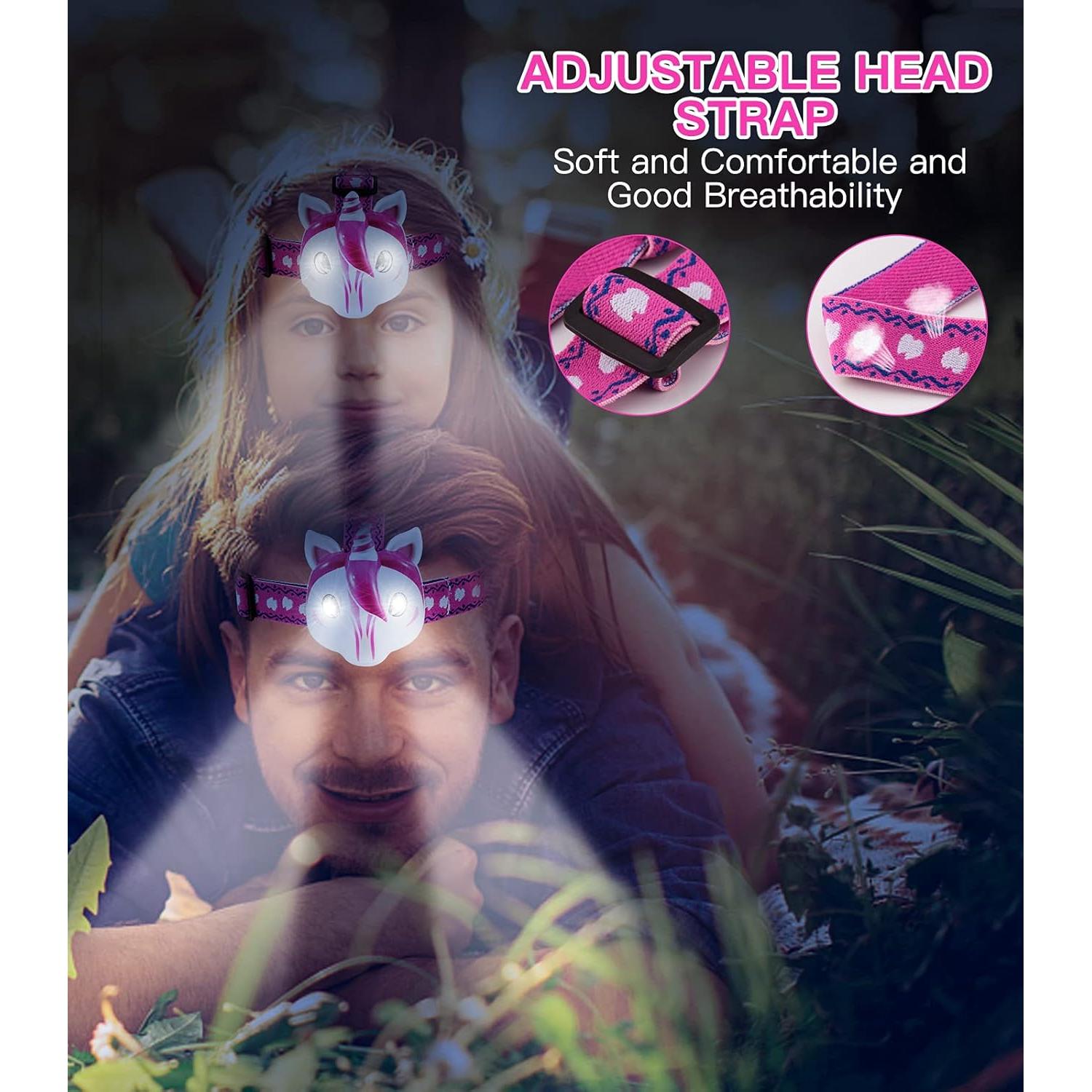 Linterna Frontal LED Unicornio Aubllo - 3 Modos Iluminación