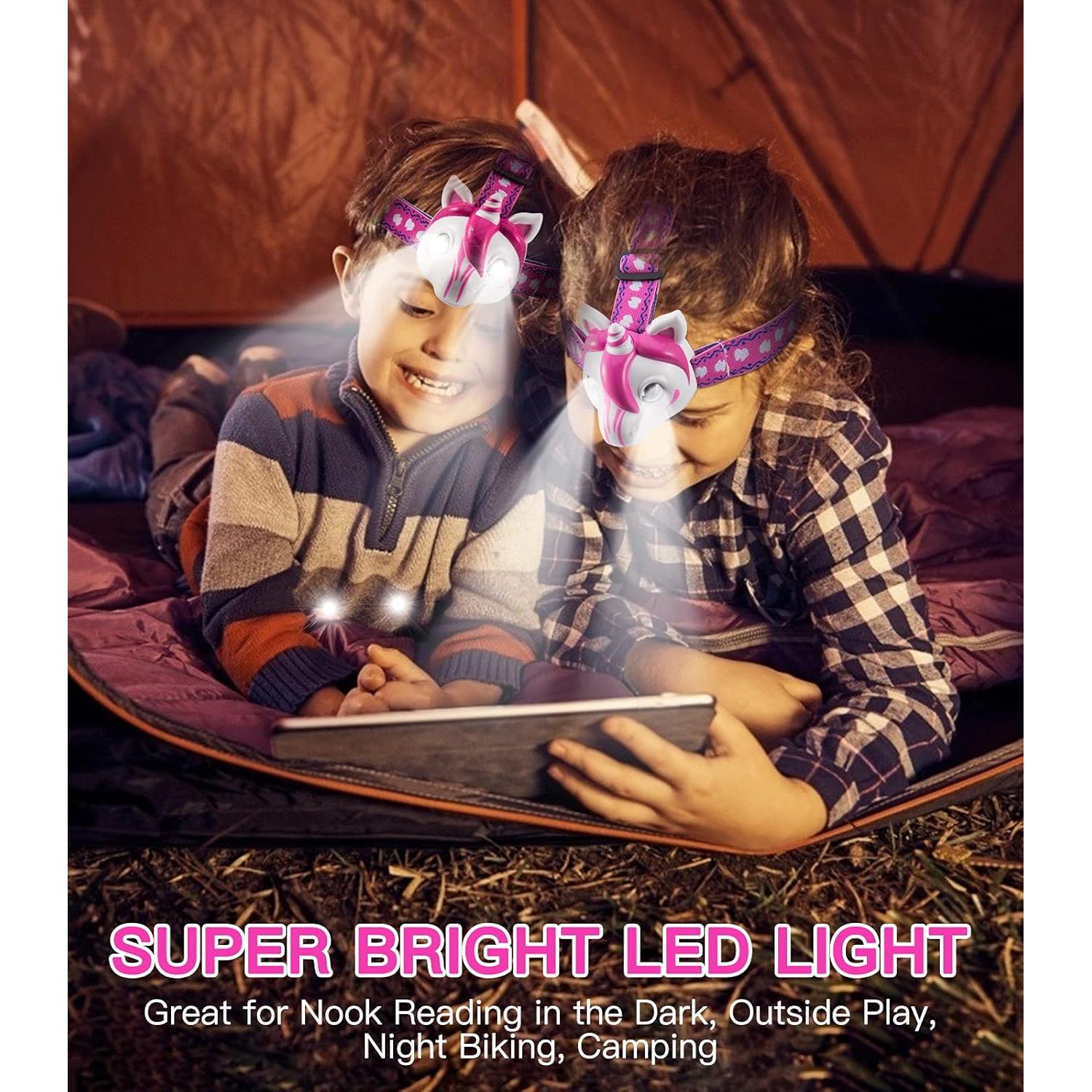 Linterna Frontal LED Unicornio Aubllo - 3 Modos Iluminación