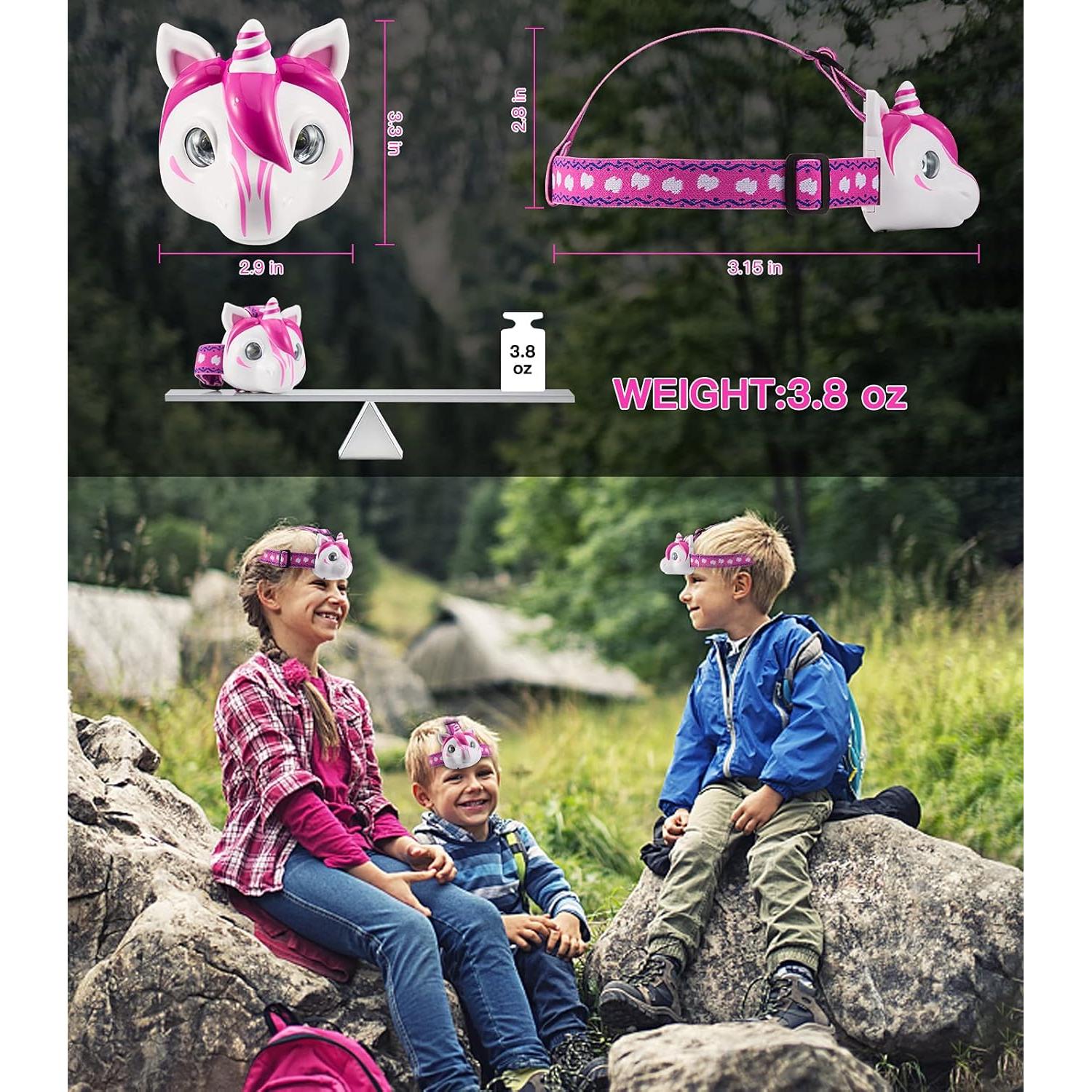 Linterna Frontal LED Unicornio Aubllo - 3 Modos Iluminación