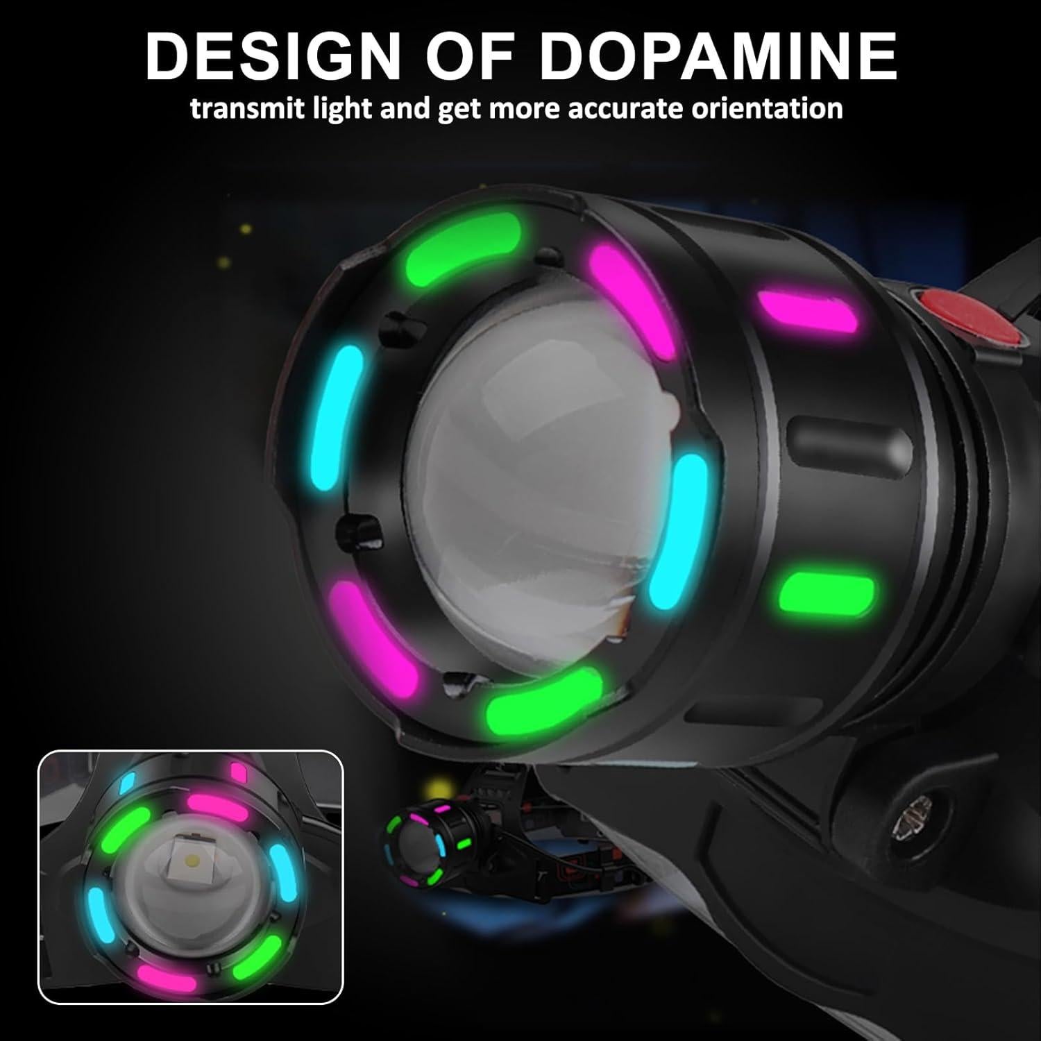 Linterna Frontal Recargable Minsk MH-8507 800 Lúmenes IPX4