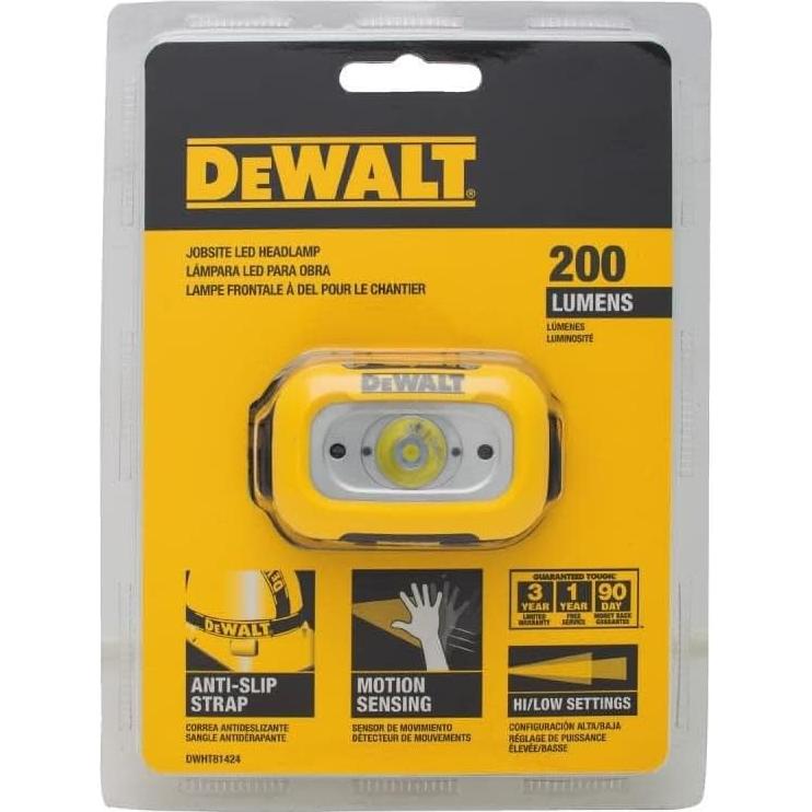 Lámpara Frontal LED DEWALT DWHT81424 200 Lúmenes Amarillo