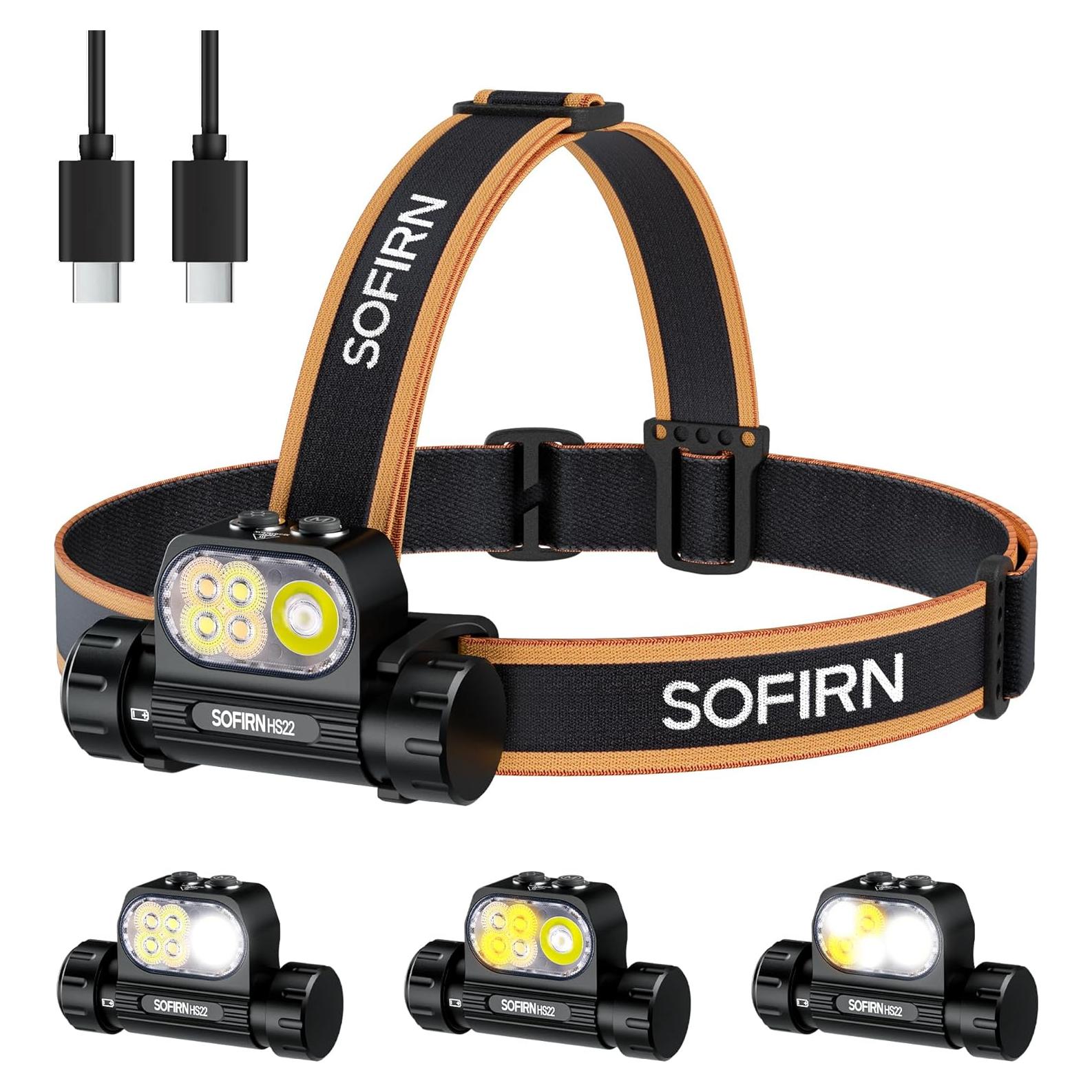 Linterna Frontal Sofirn HS22 Recargable 2500 Lúmenes IP66