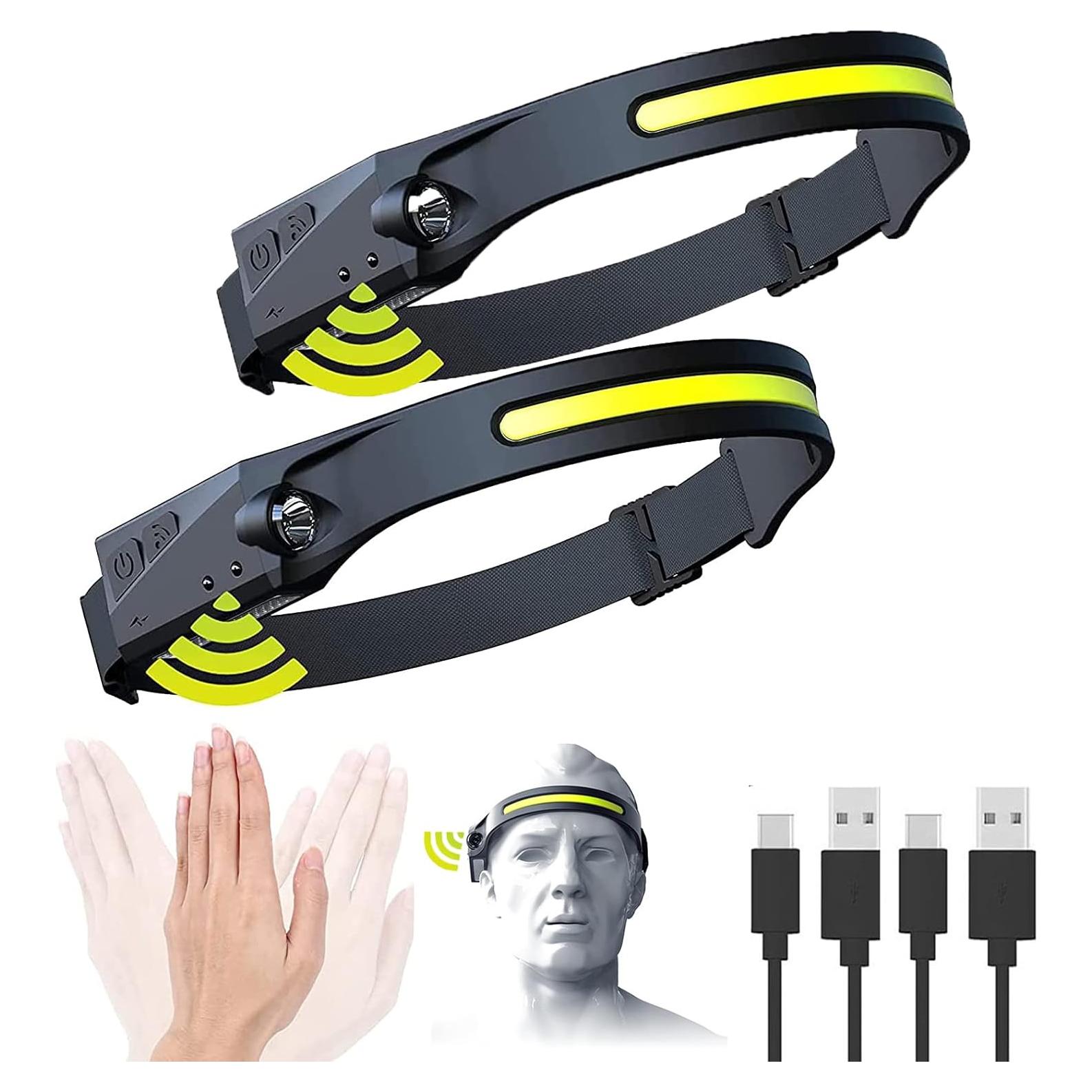 Linterna Frontal LED NUTSE Recargable IPX4 230° 2PCS