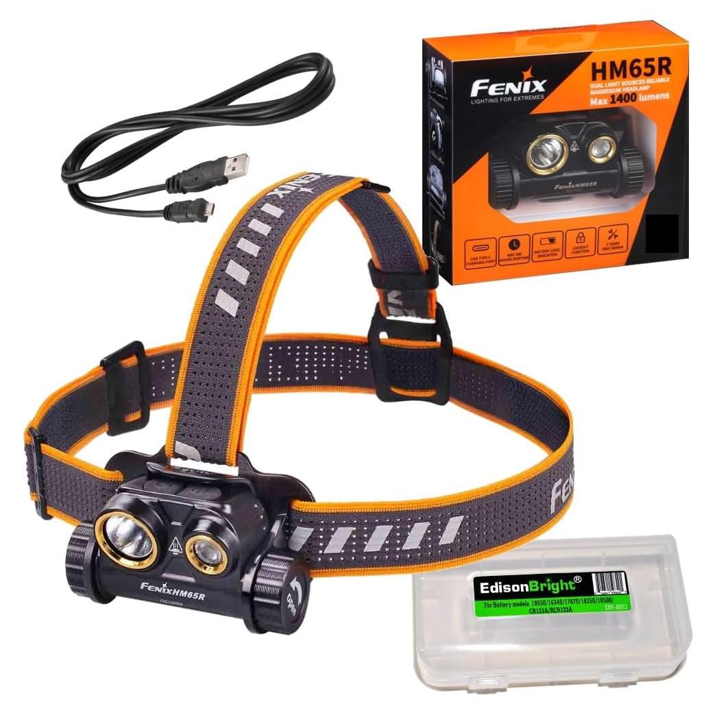 Linterna Frontal LED Fenix HM65R 1400 Lúmenes con Accesorios