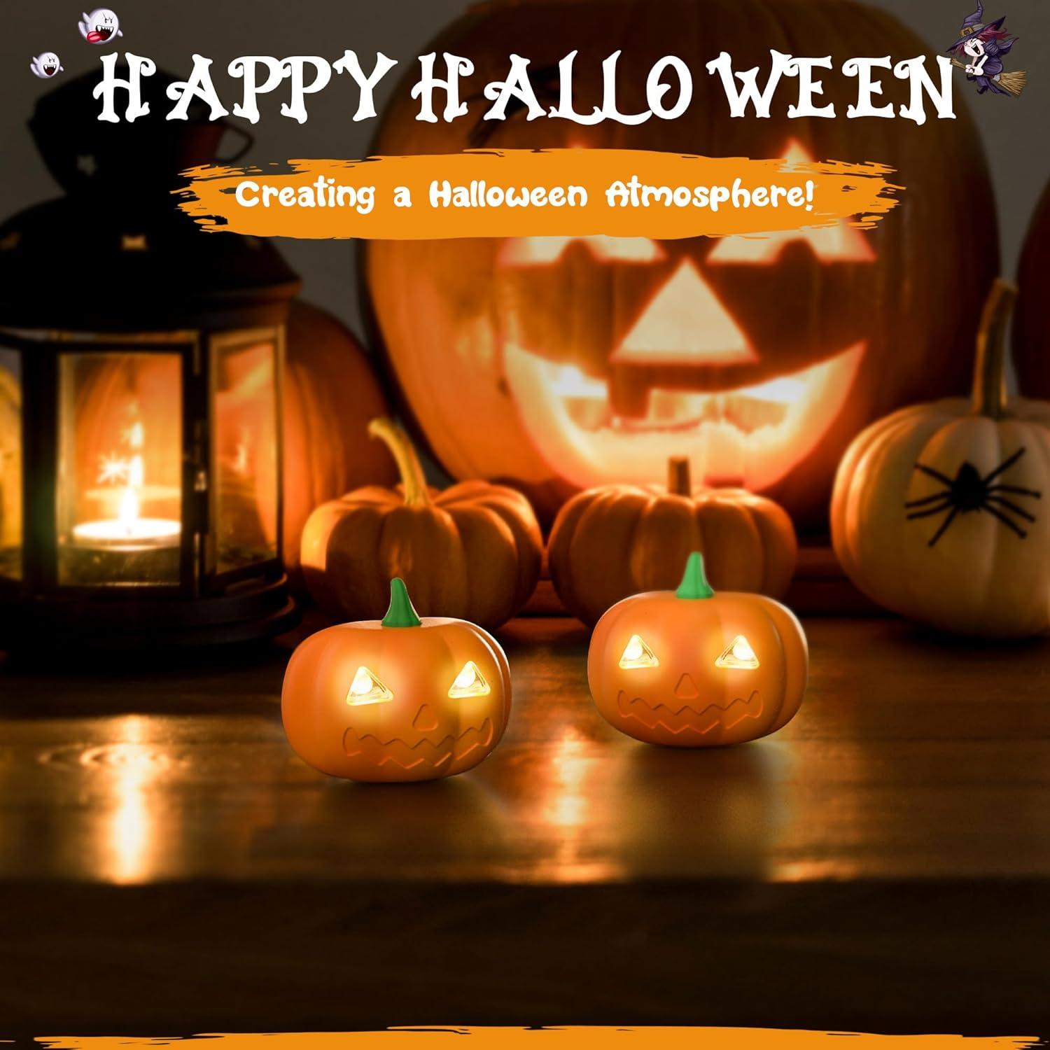 Linterna Frontal LED EverBrite Halloween 5 Piezas Naranja