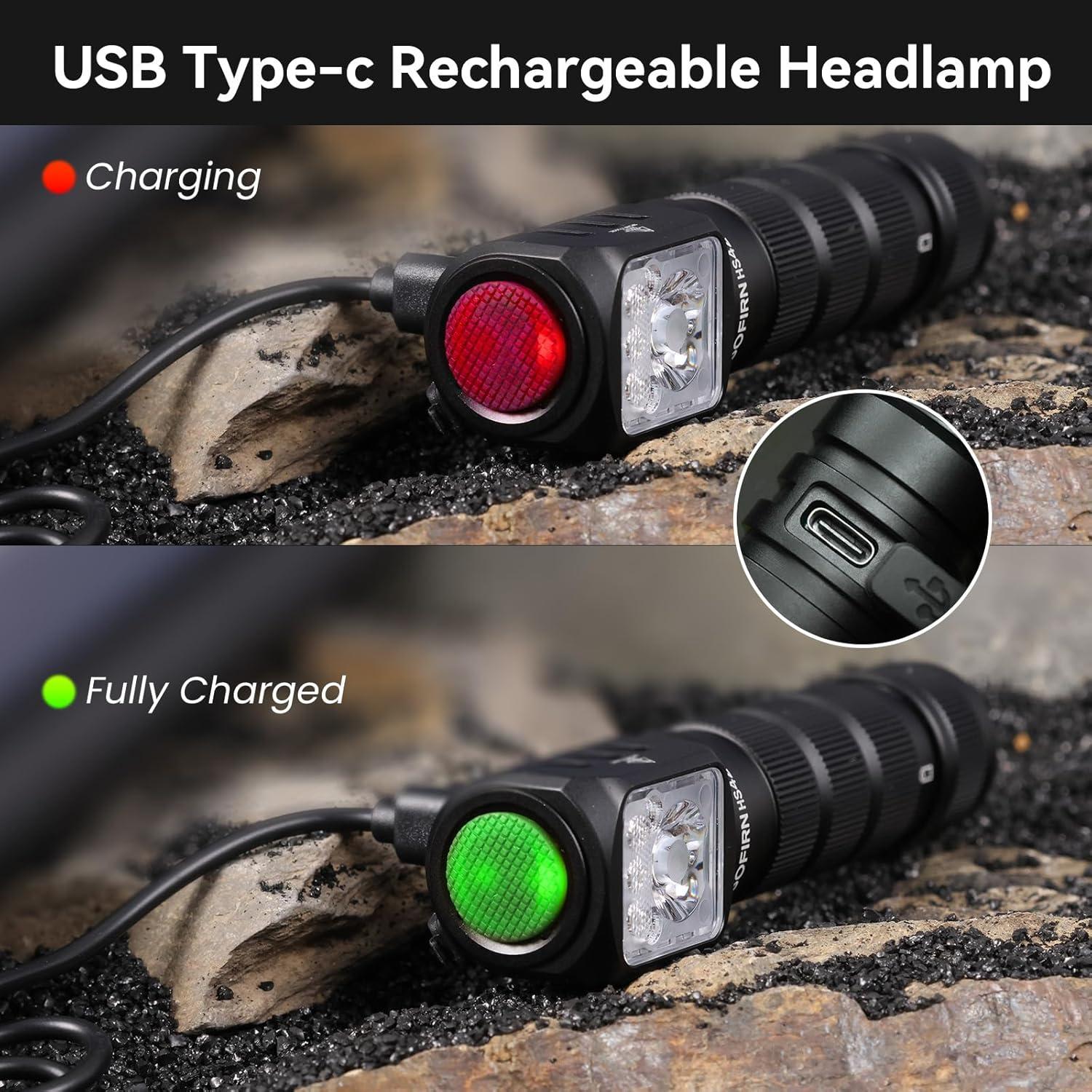 Linterna Frontal Sofirn HS42 Recargable 2100 Lúmenes IP66