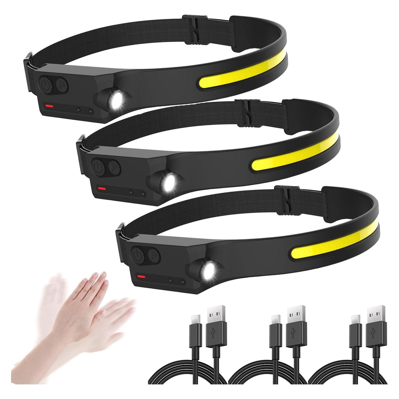 Linterna Frontal LED Recargable Pristar 350 Lúmenes 5 Modos