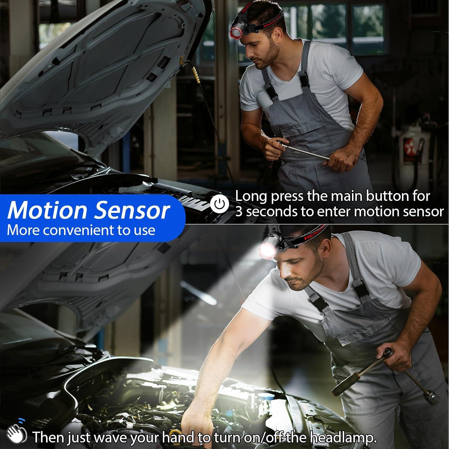 Linterna Frontal Recargable Yoobao V130, 100000 Lúmenes, Zoomable