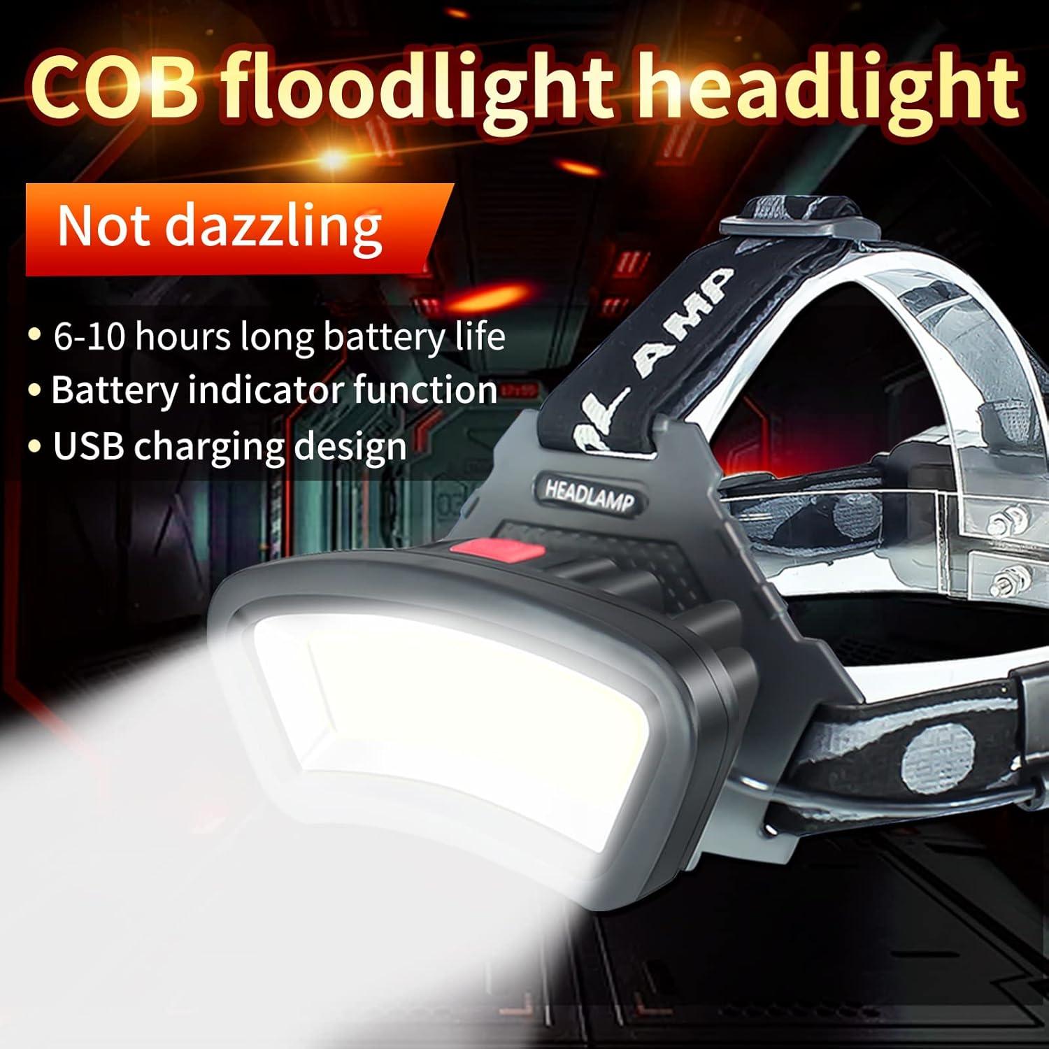 Luz Frontal Recargable DARKBEAM COB 2000 Lúmenes IPX4