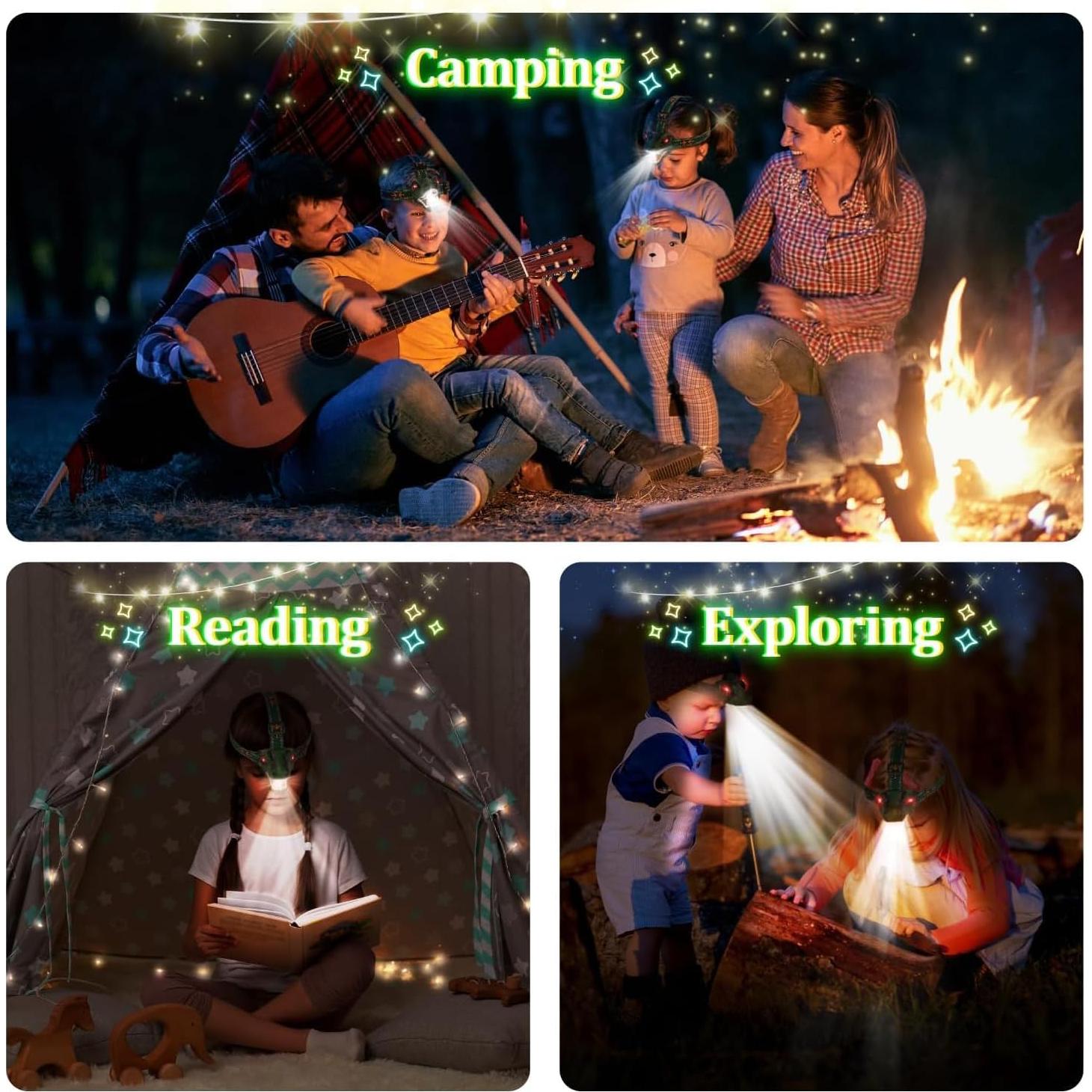 Linterna LED T-Rex Niovexium para Niños 3 Modos Verde