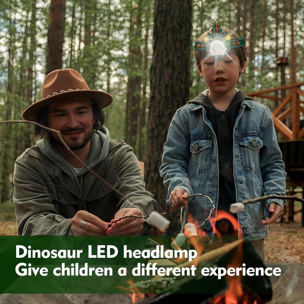 Linterna LED T-Rex Niovexium para Niños 3 Modos Verde