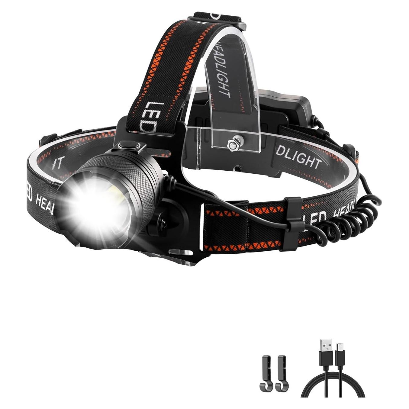 Linterna Frontal Recargable KYEKIO LED 15.24x9.91cm 0.67kg