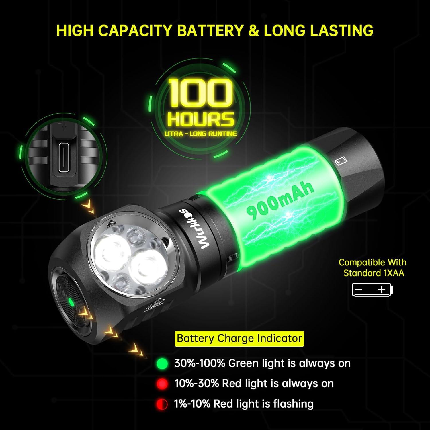 Linterna Frontal Wurkkos HD12 850LM Recargable USB-C