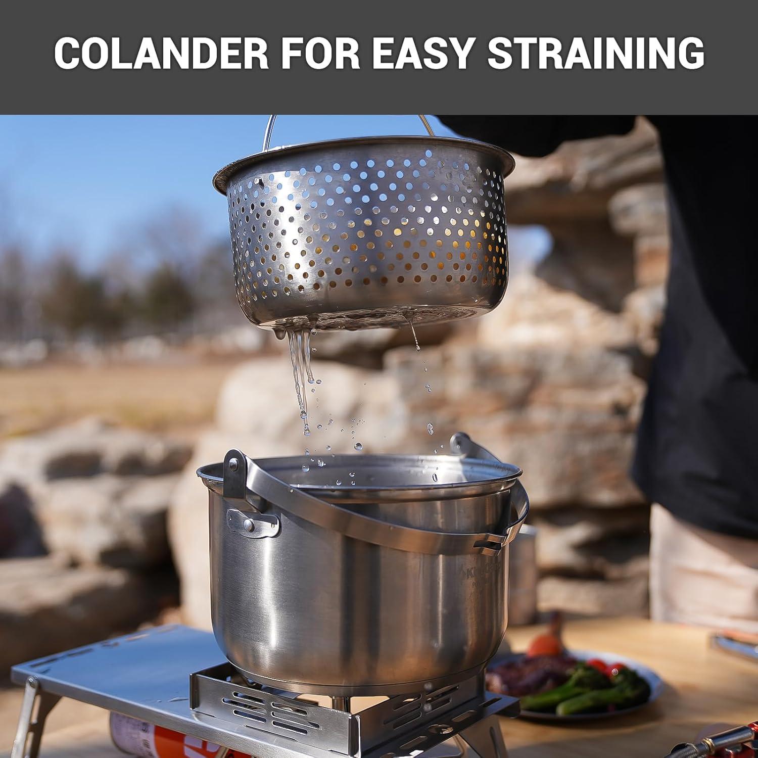 Juego de Utensilios de Cocina KingCamp Acero Inoxidable 4-6 Personas