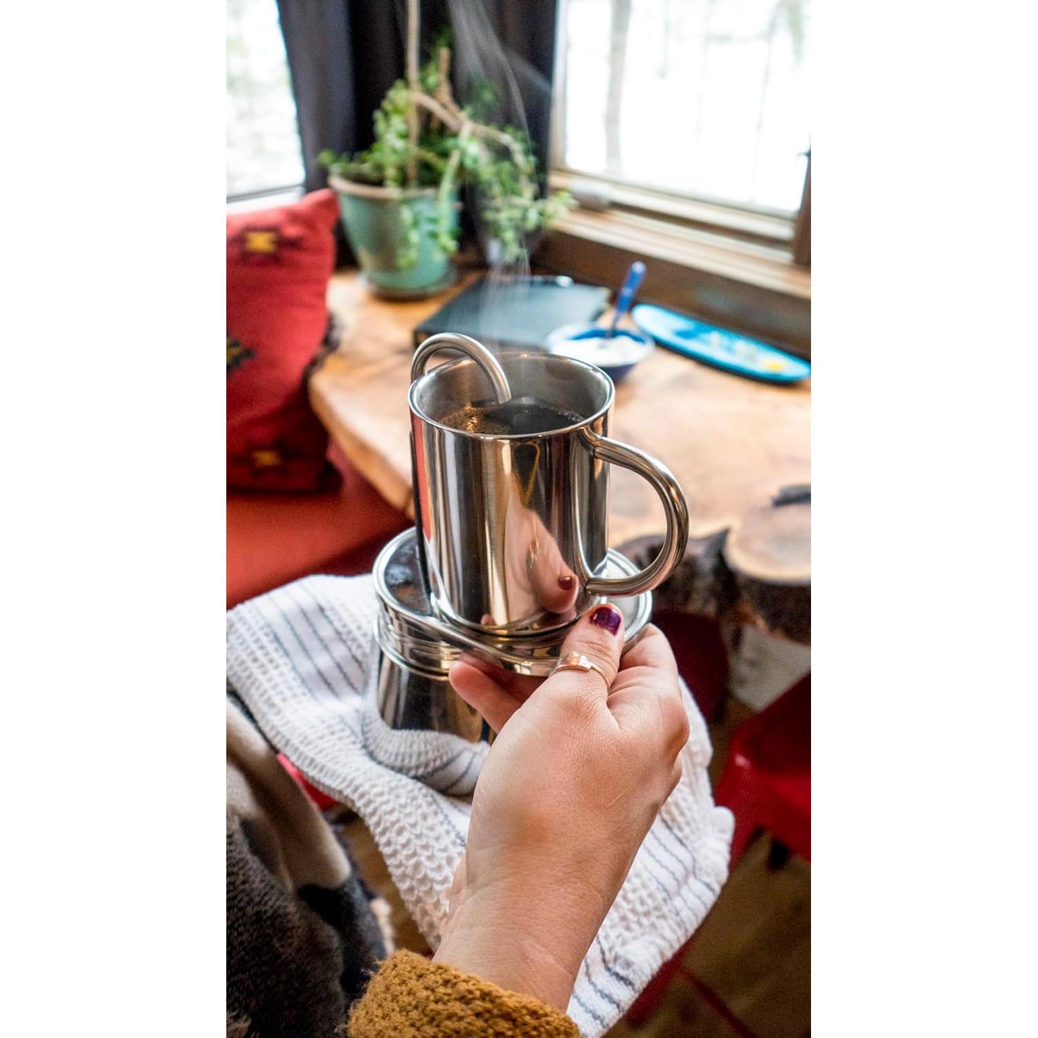 Cafetera Espresso Manual GSI Outdoors 4 Tazas Acero Inoxidable