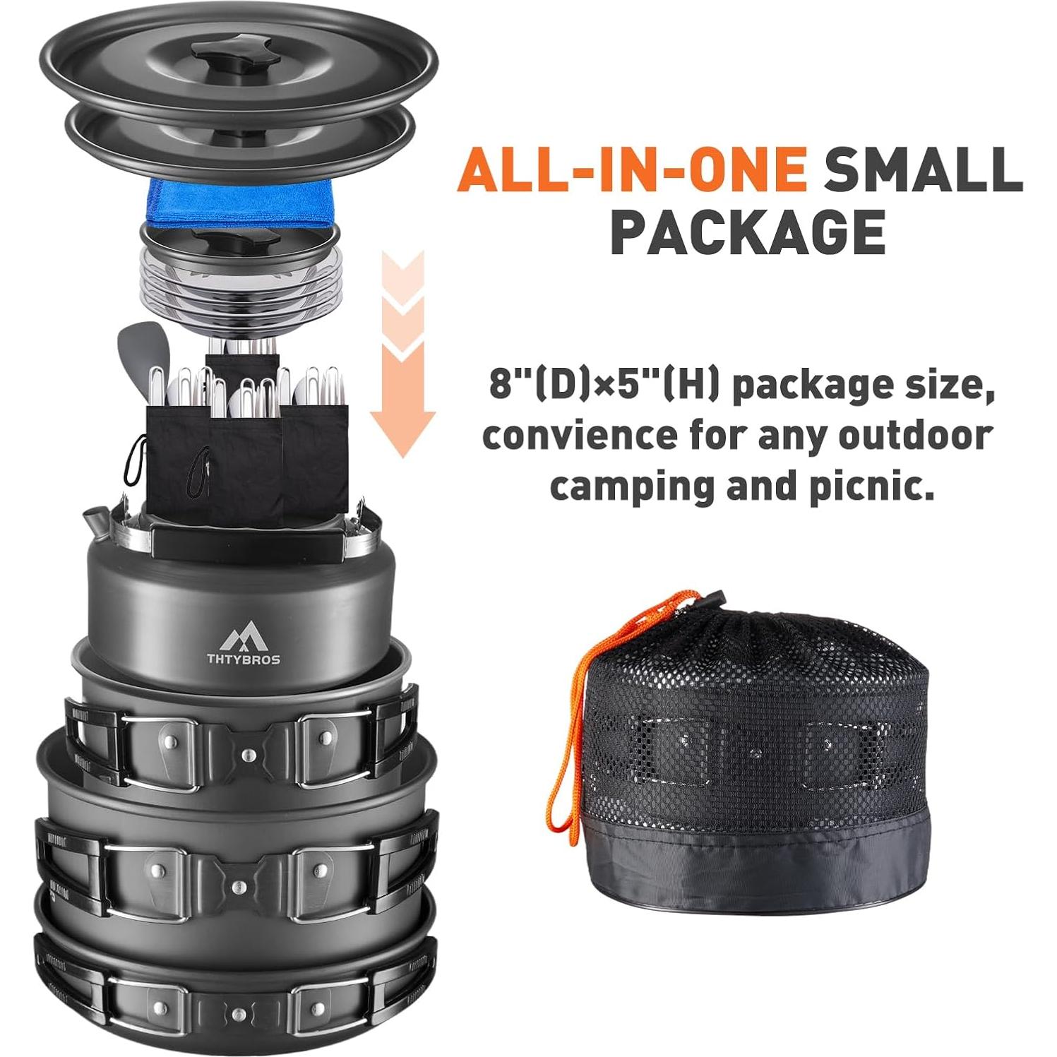 Juego de Utensilios de Cocina Camping 27 Piezas THTYBROS