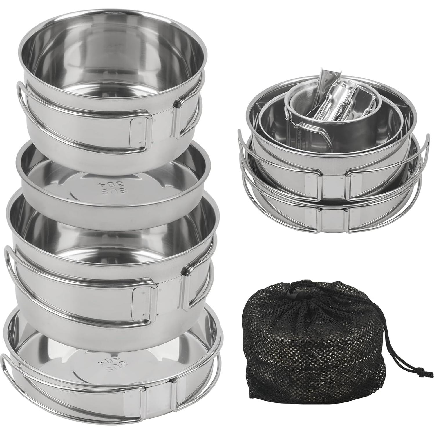 Juego de Utensilios de Cocina para Camping GEEKHOM 14PCS