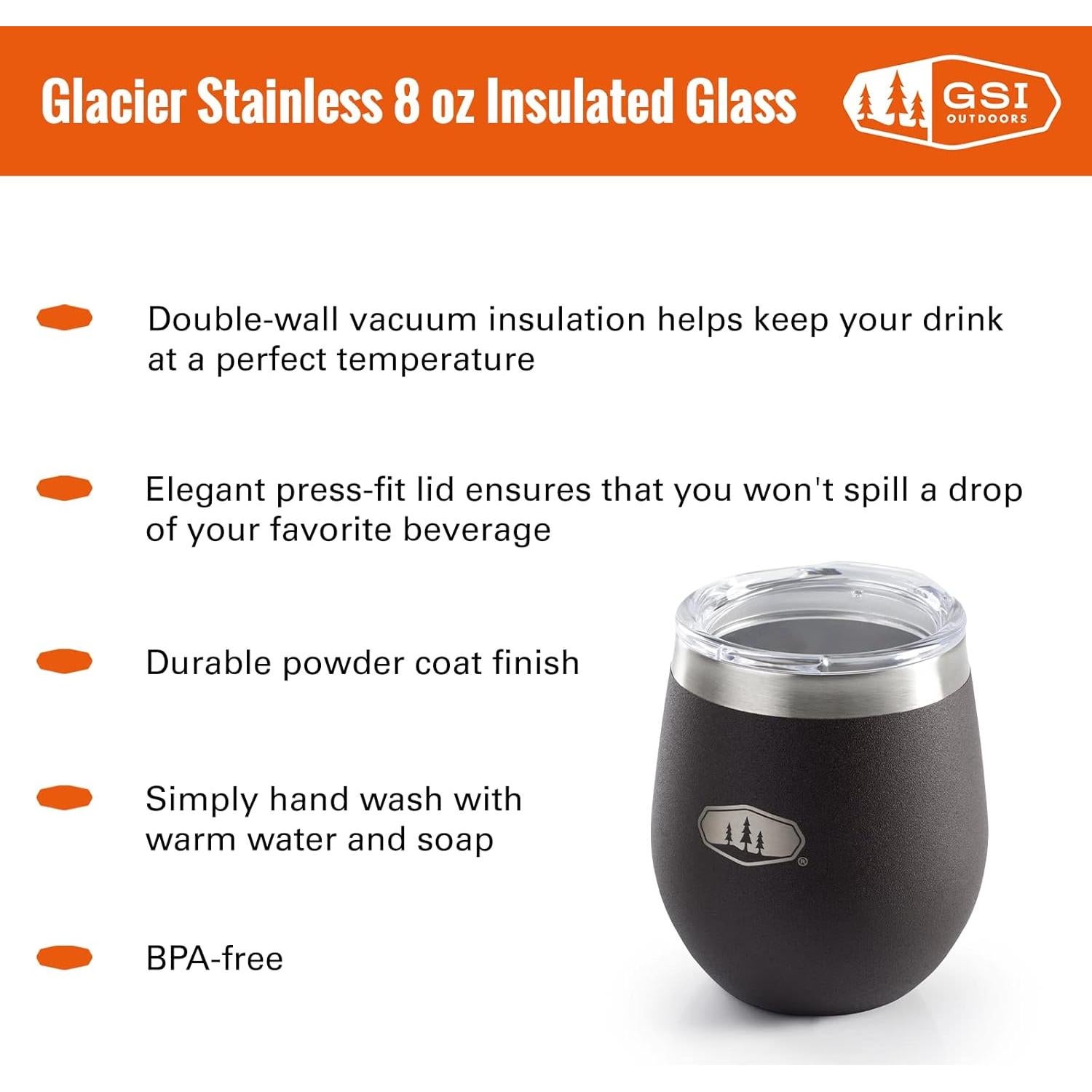 Vaso Aislado de Acero Inoxidable GSI Outdoors 240 ml Multicolor