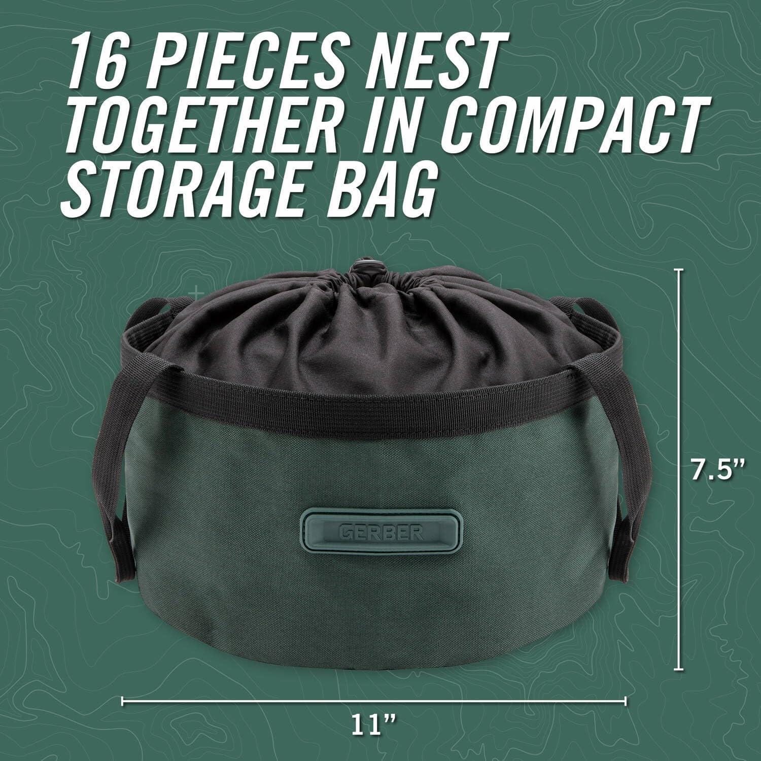 Conjunto de Cocina ComplEAT Gerber Gear 16 Piezas Camping