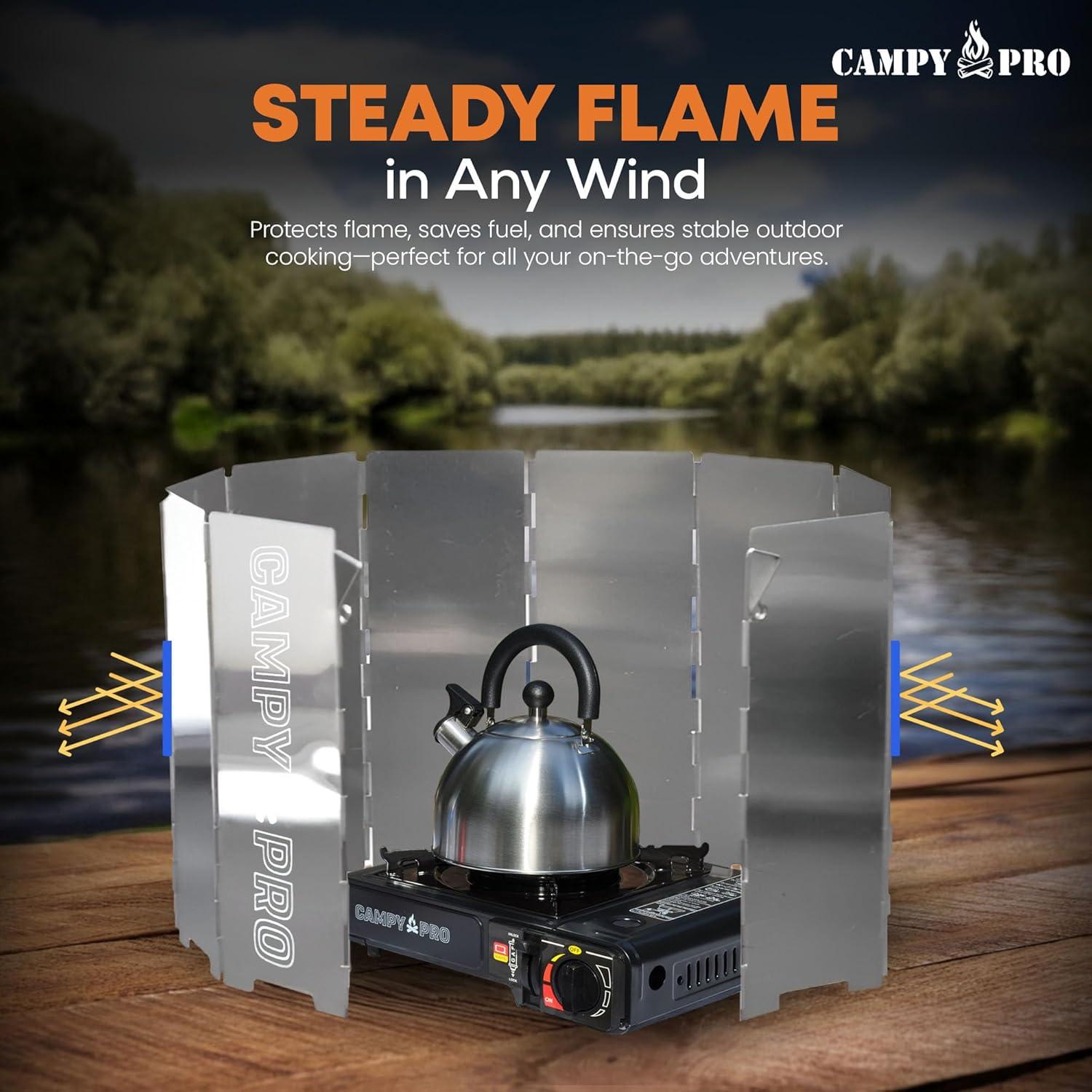 Paravientos de Estufa Portátil Genérico 12 Placas Aluminio