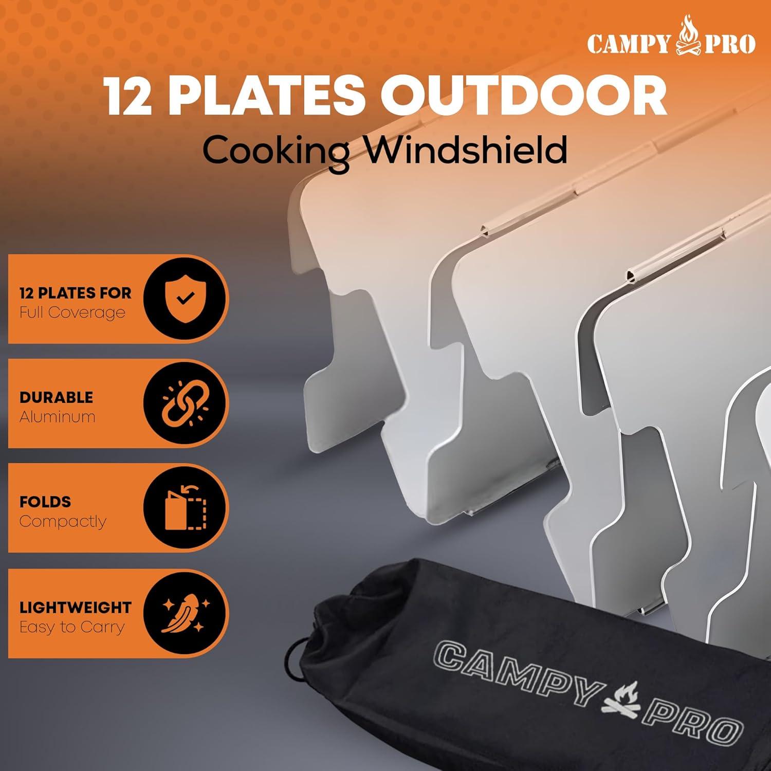 Paravientos de Estufa Portátil Genérico 12 Placas Aluminio