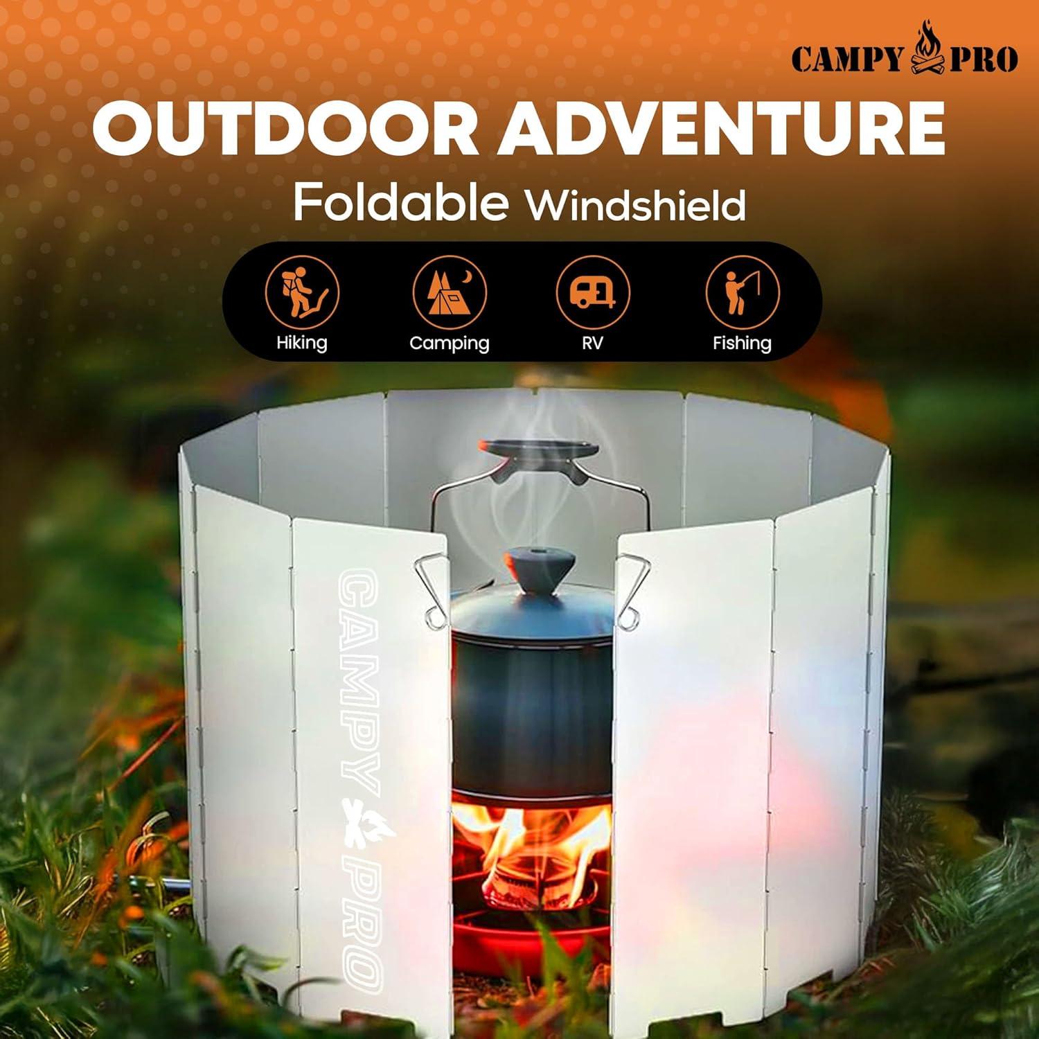 Paravientos de Estufa Portátil Genérico 12 Placas Aluminio