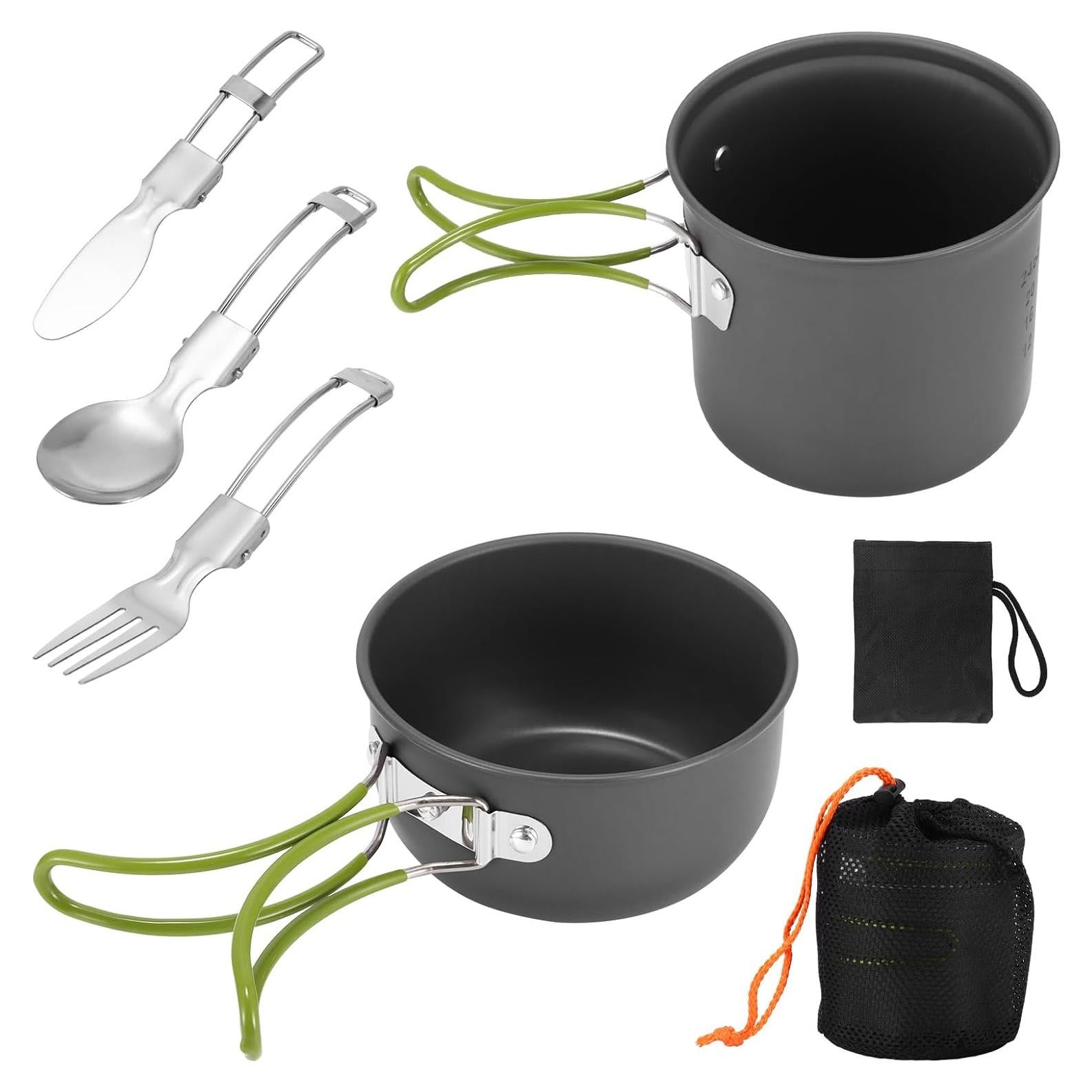 Juego de Cocina Camping SS SUNSBELL - Olla y Utensilios Plegables