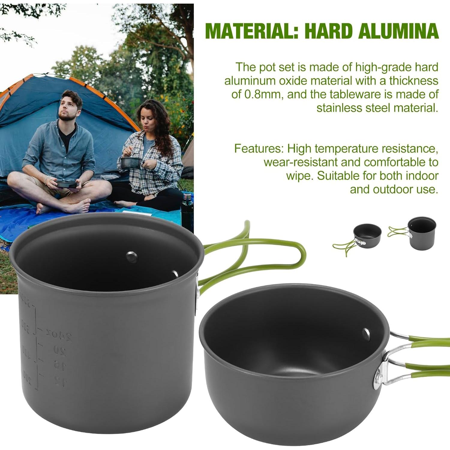 Juego de Cocina Camping SS SUNSBELL - Olla y Utensilios Plegables