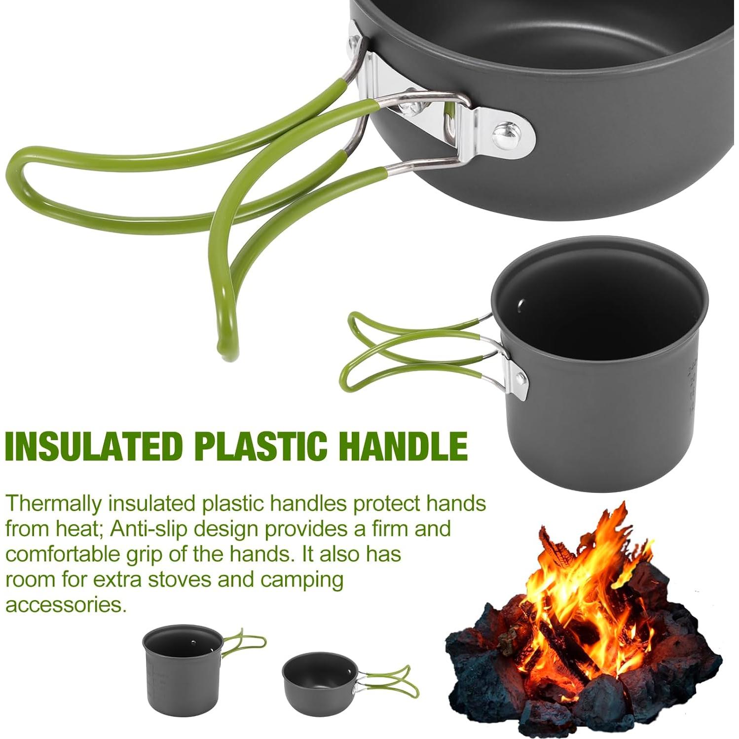 Juego de Cocina Camping SS SUNSBELL - Olla y Utensilios Plegables