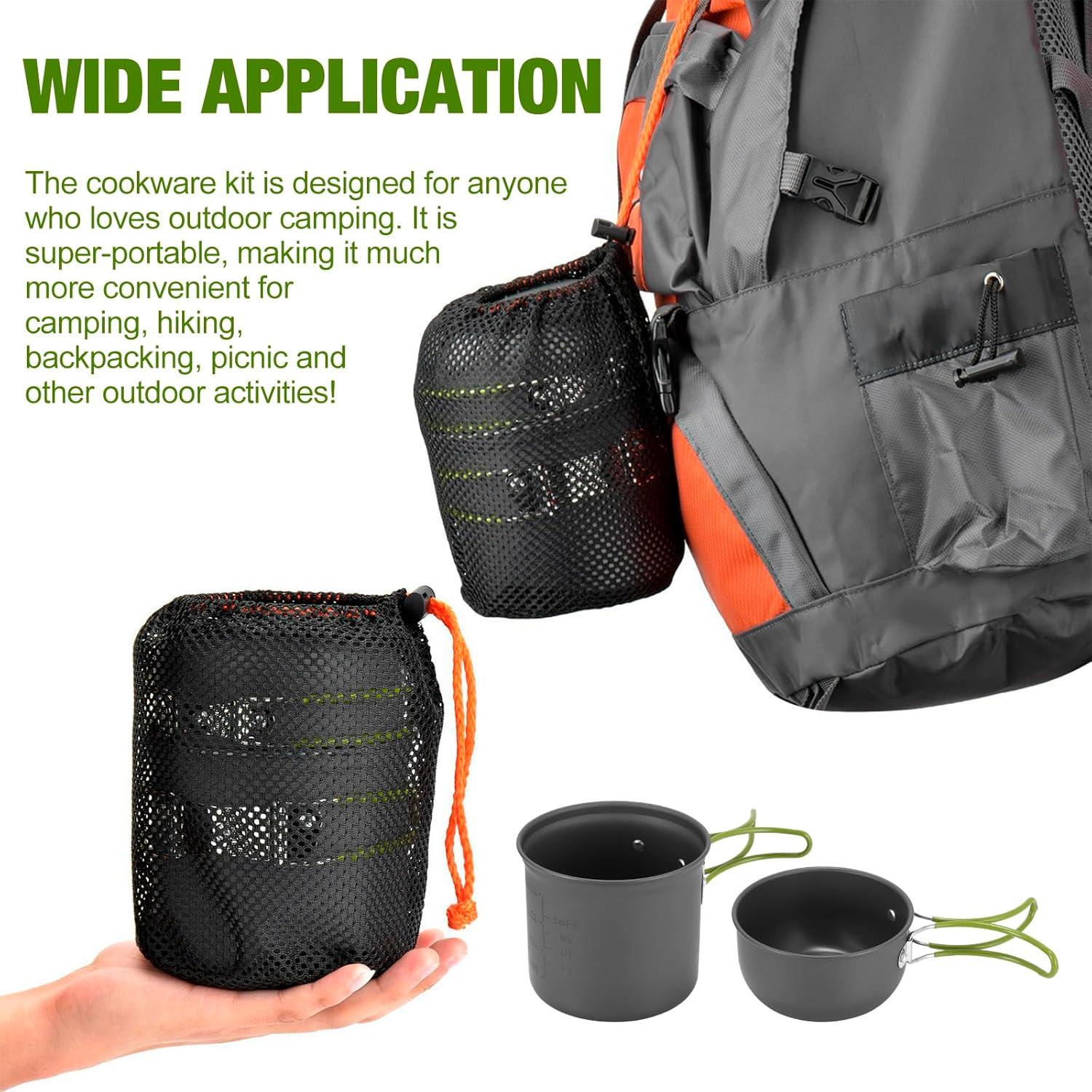 Juego de Cocina Camping SS SUNSBELL - Olla y Utensilios Plegables