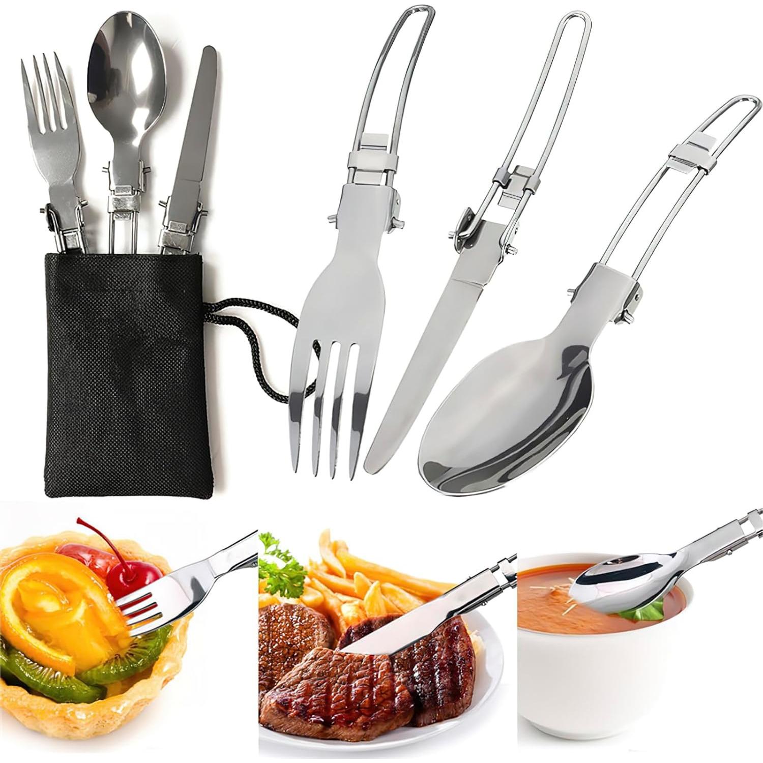 Juego de Cocina Camping SS SUNSBELL - Olla y Utensilios Plegables